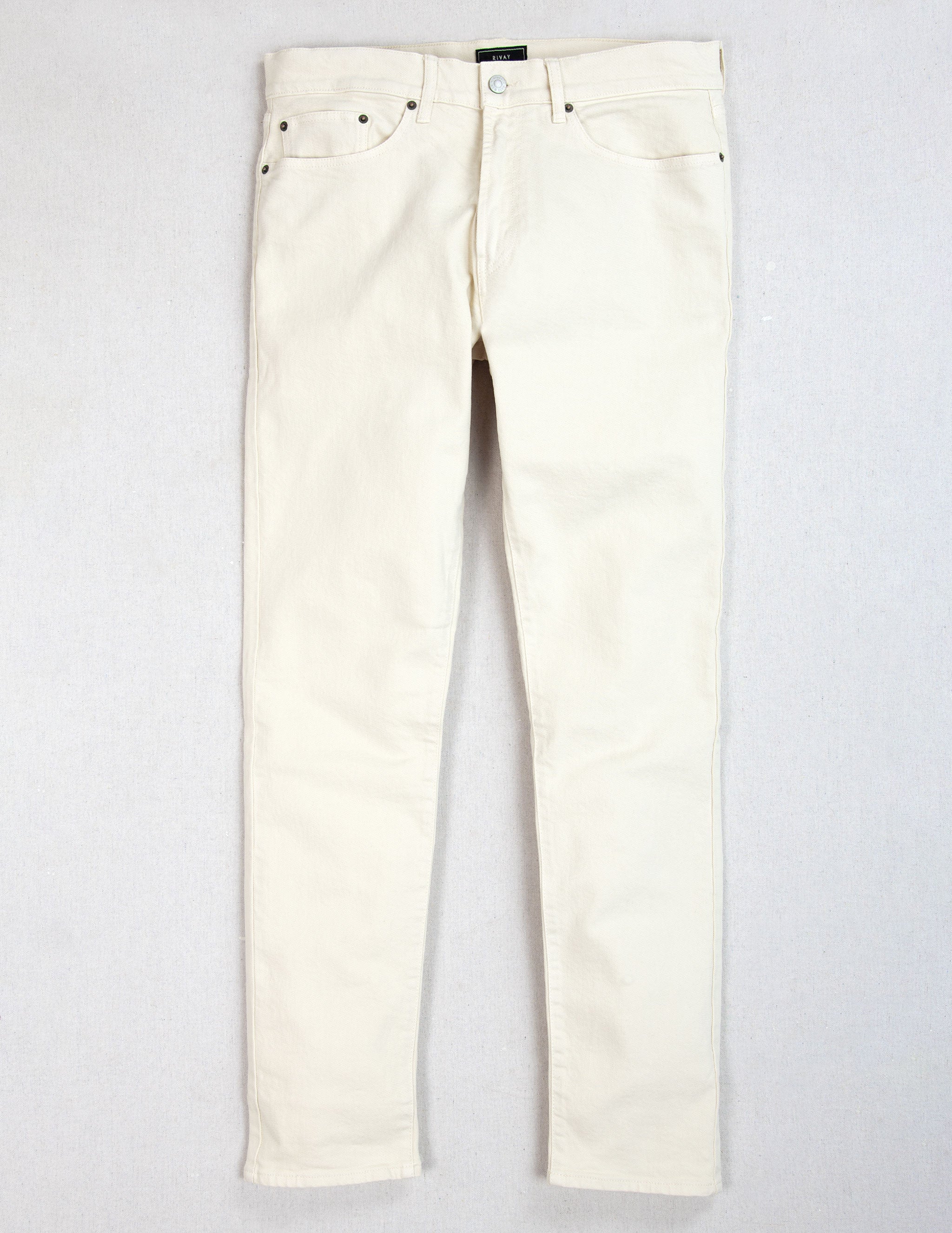 【BADWAY】Five pocket studs slacks Ivory Wade Garment Dyed Five Pocket Pant in Natural – RIVAY