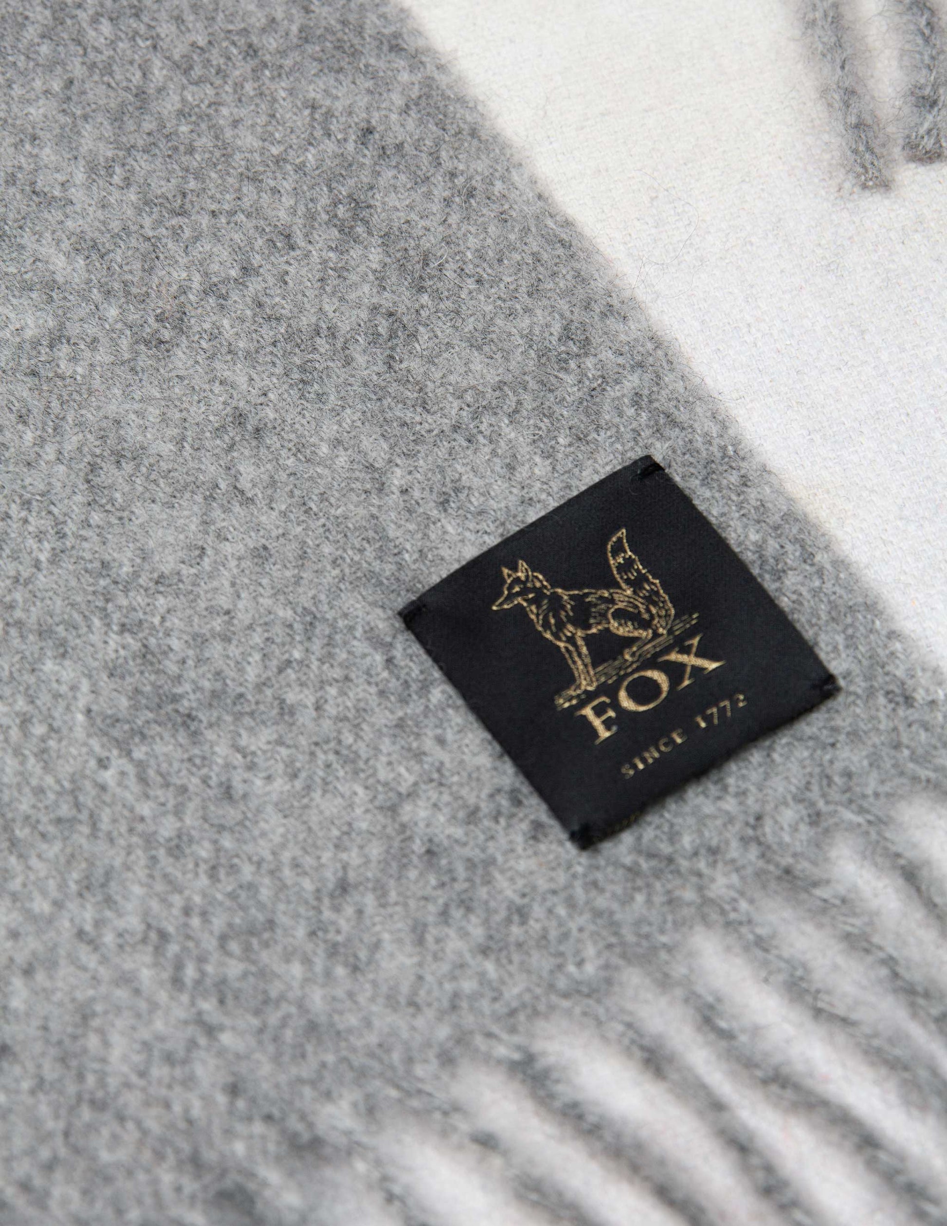 Fox Brothers® Cashmere Scarf in Light Grey