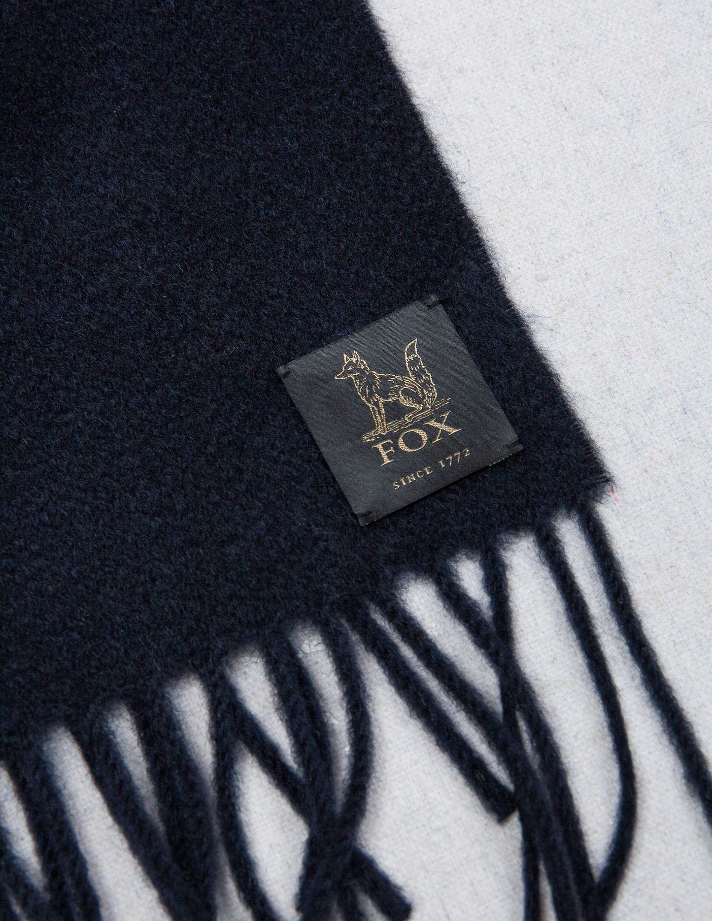 Fox Brothers® Cashmere Scarf in Navy