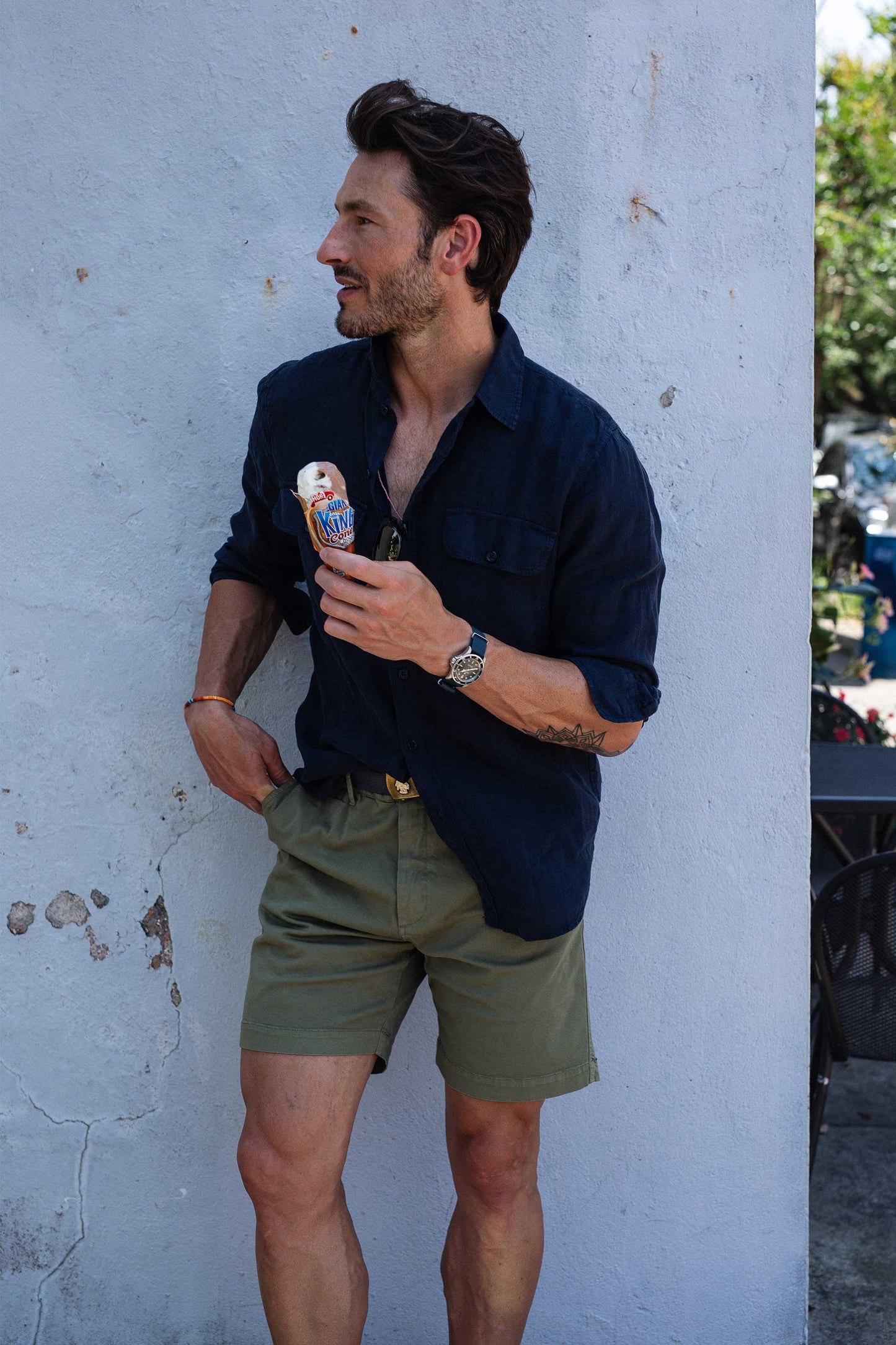 Rivay Series Chino Short in Bay Leaf