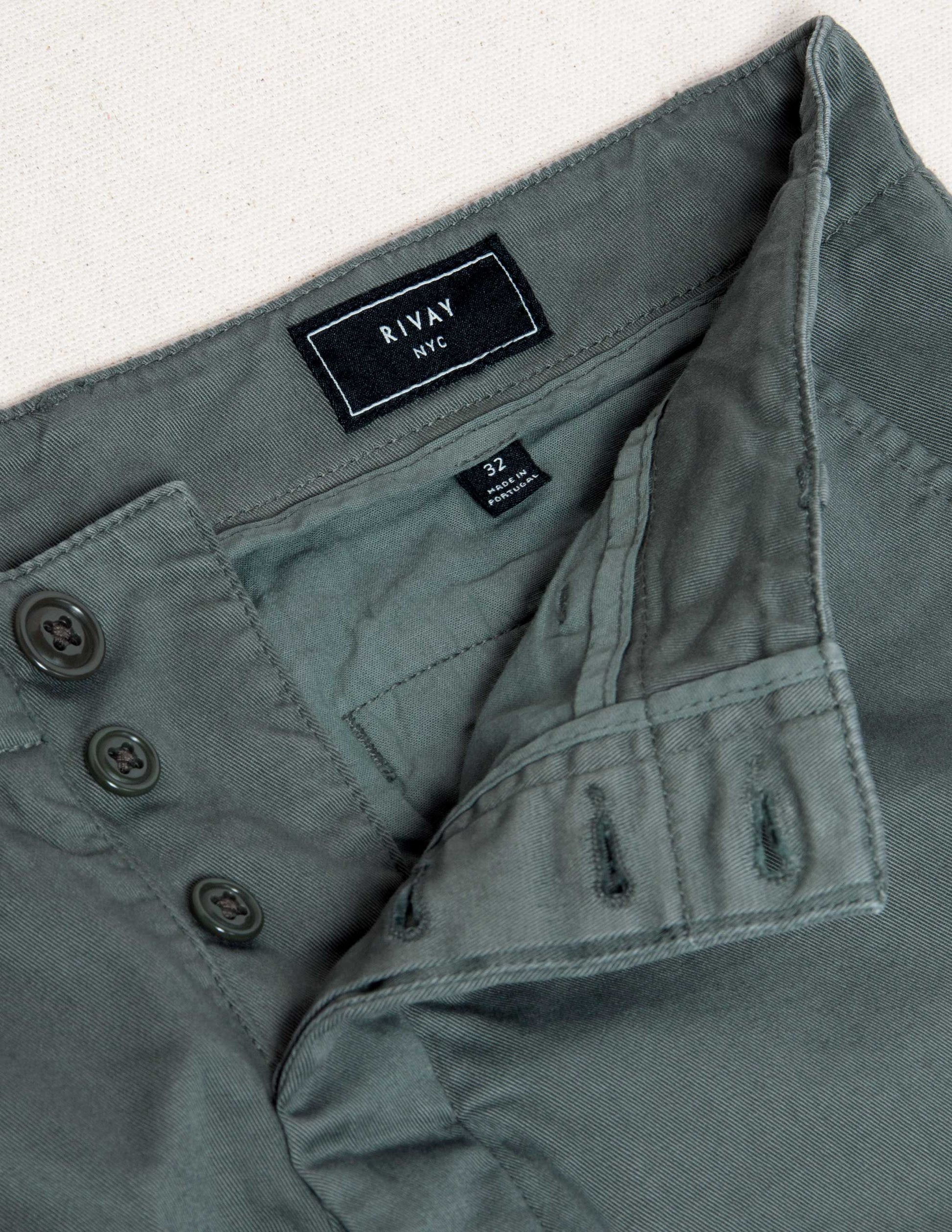 Rivay Series Chino in Pewter Green