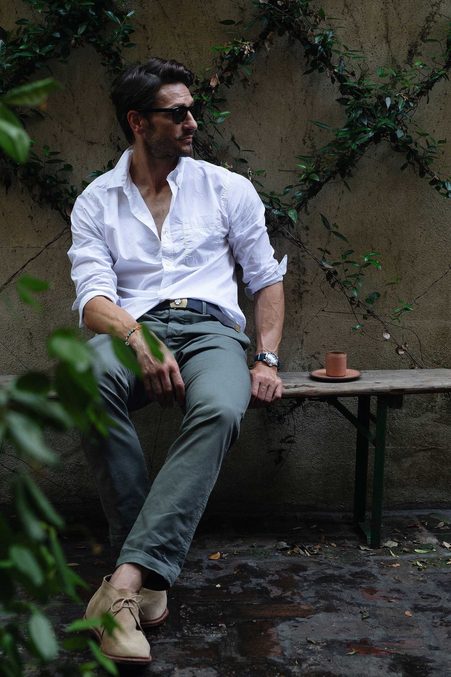 Rivay Series Chino in Pewter Green