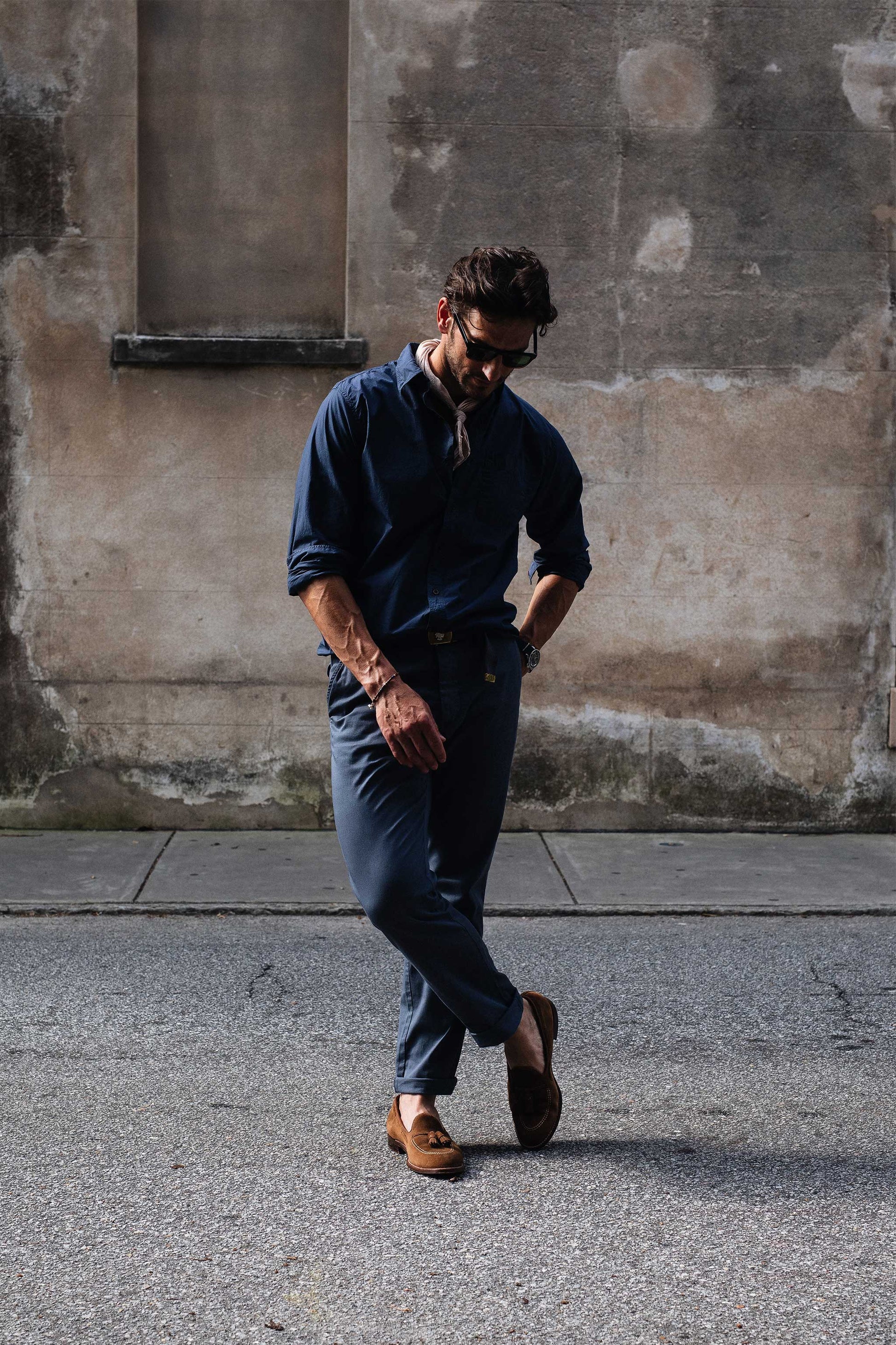 Rivay Series Chino in Slate Blue