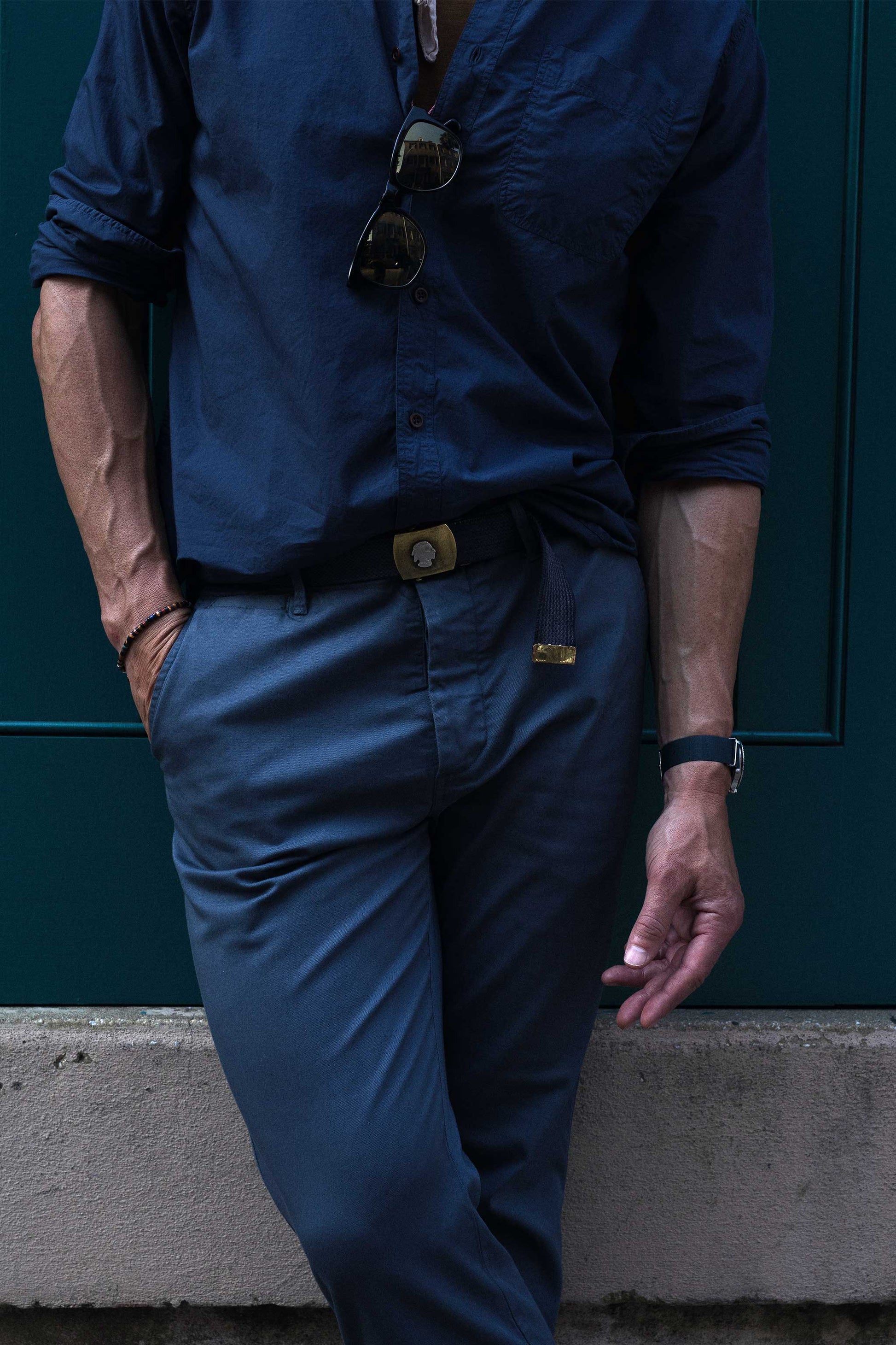 Rivay Series Chino in Slate Blue