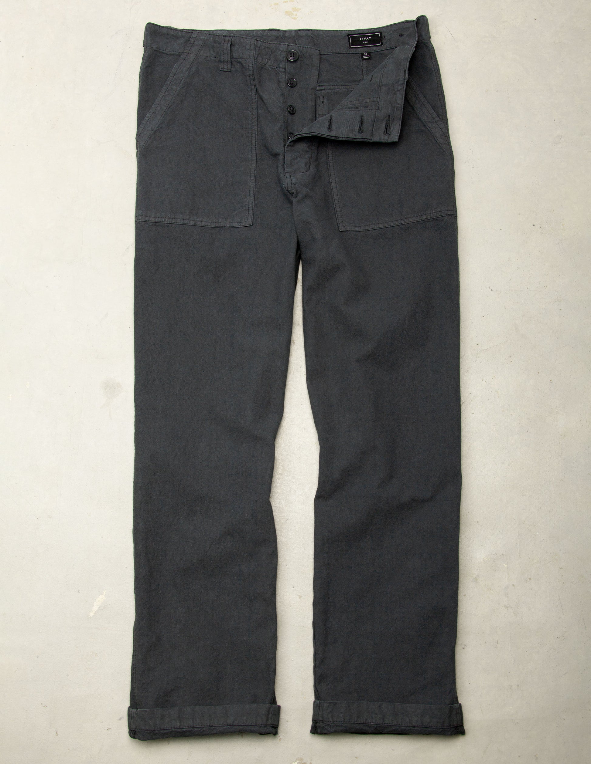Series II Garment Dyed Utility Pant in Vintage Black