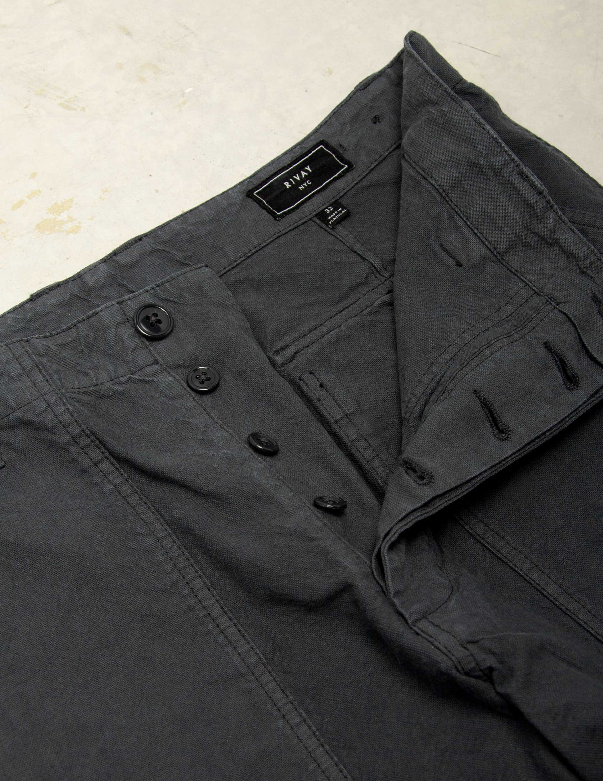 Series II Garment Dyed Utility Pant in Vintage Black