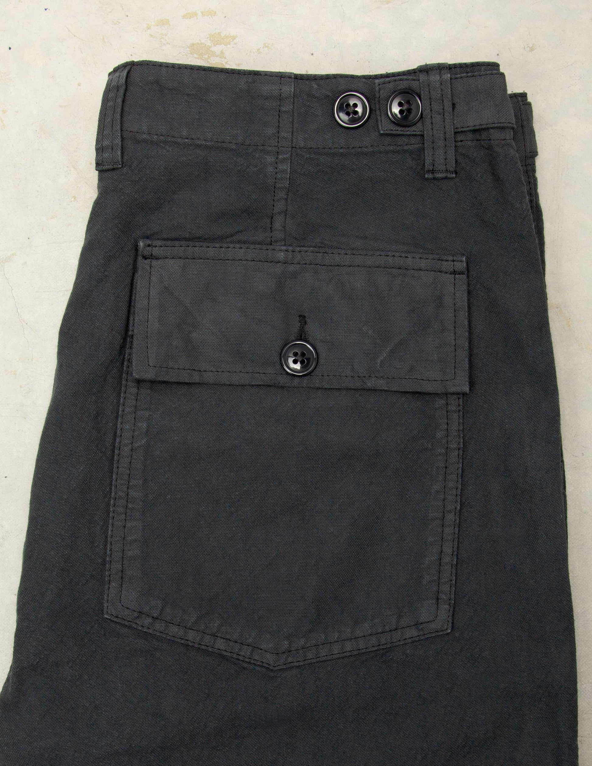 Series II Garment Dyed Utility Pant in Vintage Black