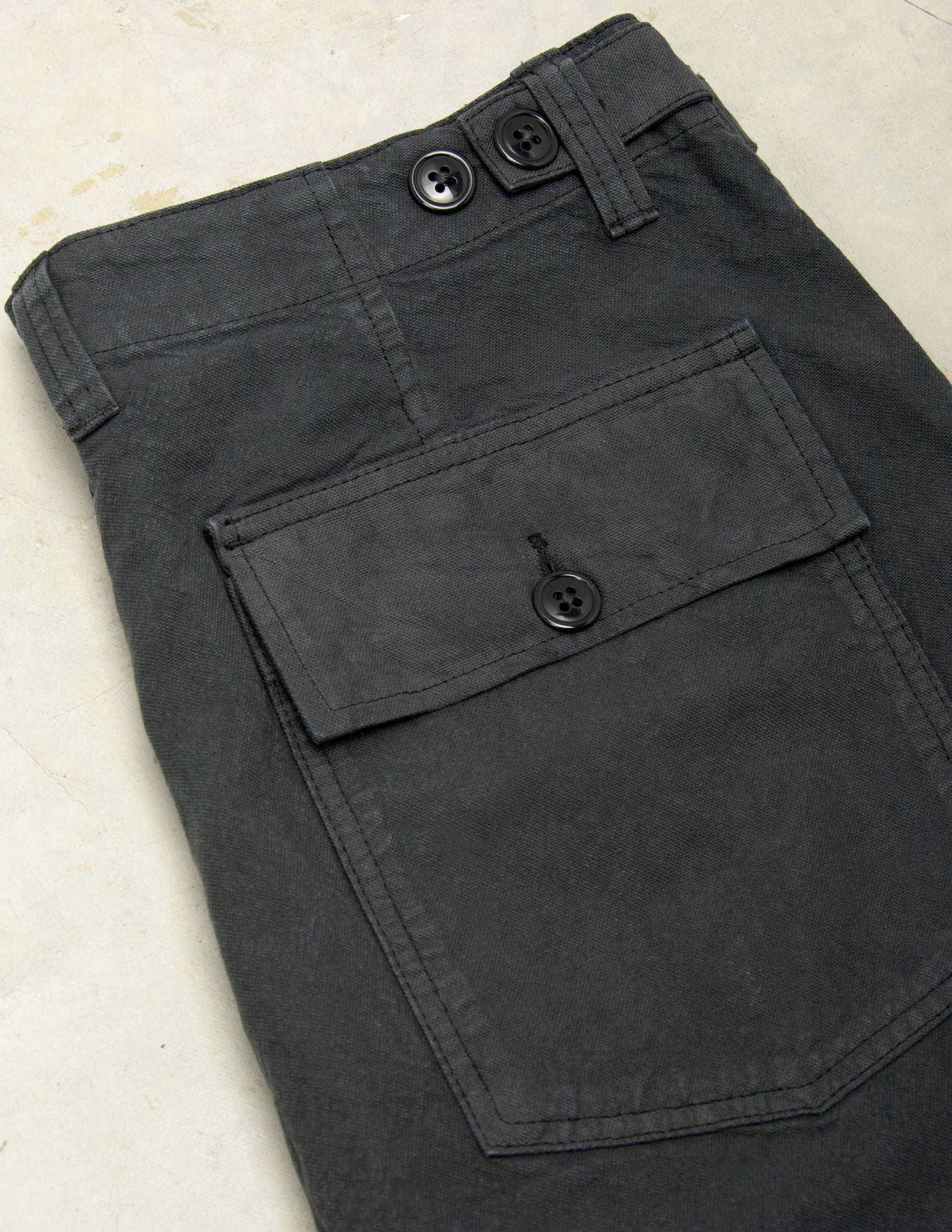 Series II Garment Dyed Utility Pant in Vintage Black