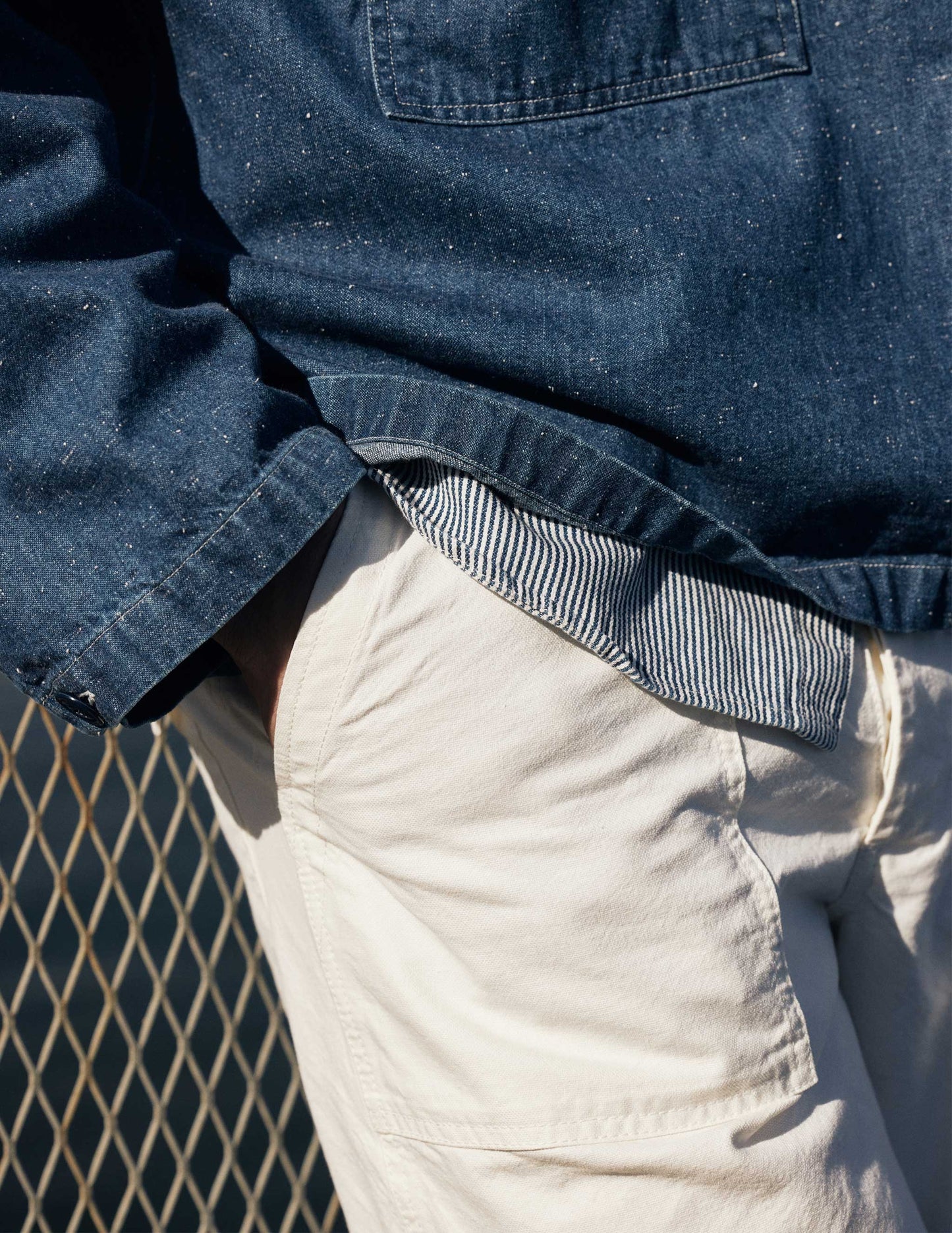 Series II Garment Dyed Utility Pant in Chalk