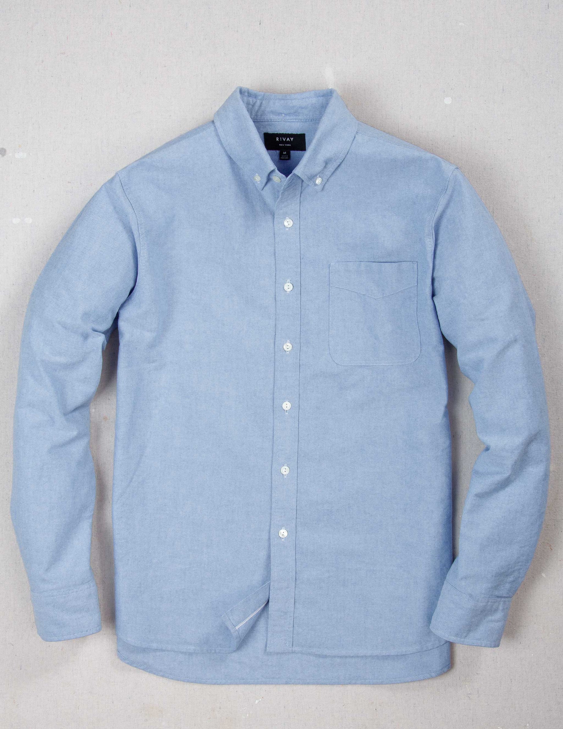 Shaw Selvedge Oxford Button Down in French Blue