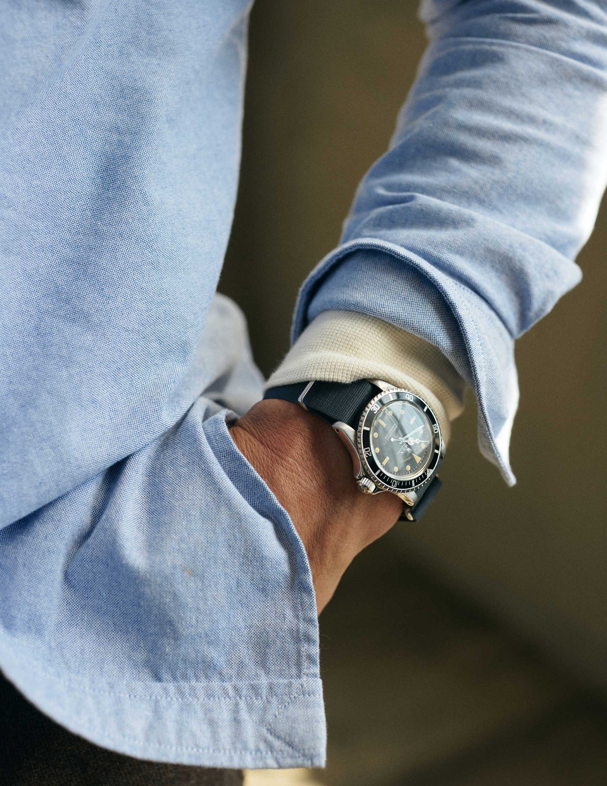 Shaw Selvedge Oxford Button Down in French Blue