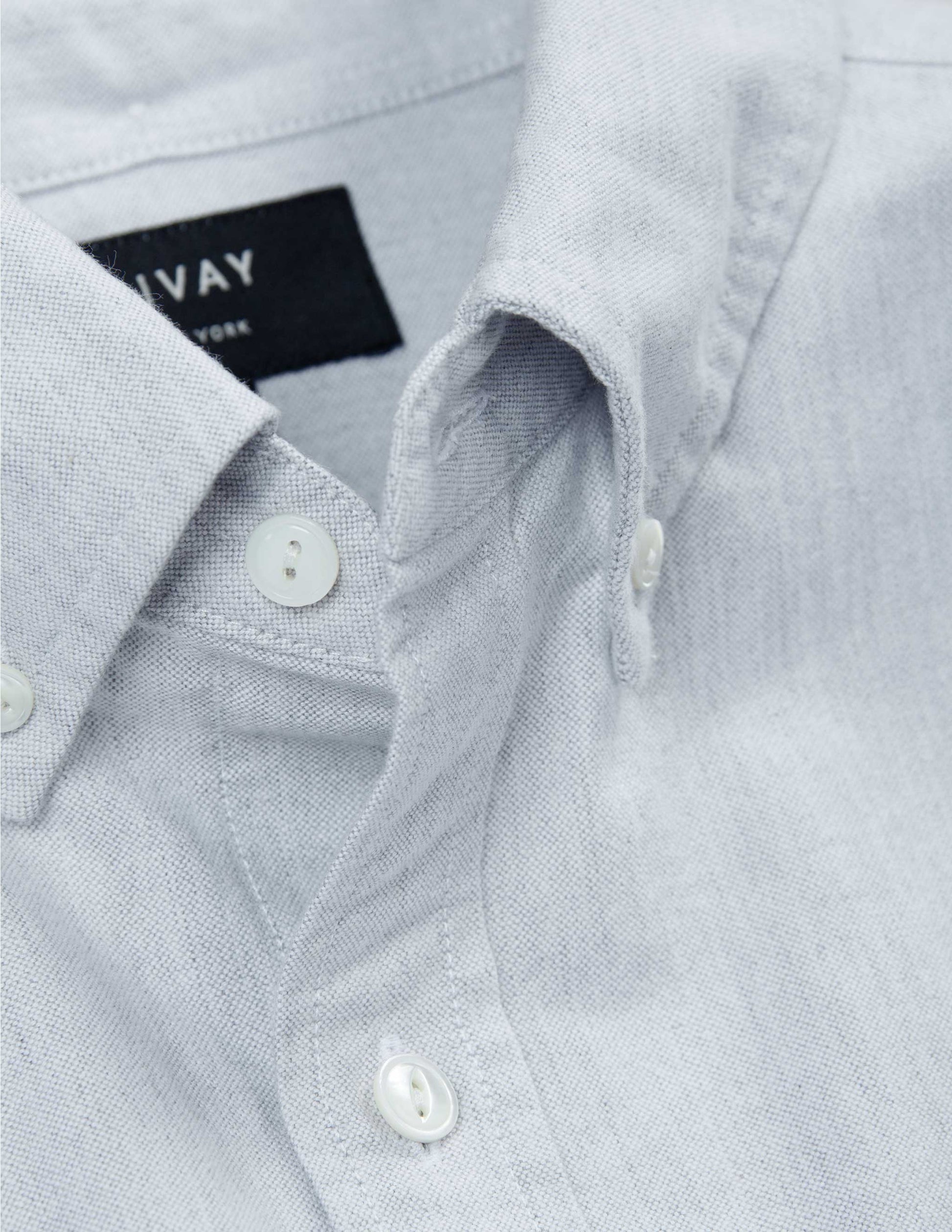 Shaw Selvedge Oxford Button Down in Heather Grey