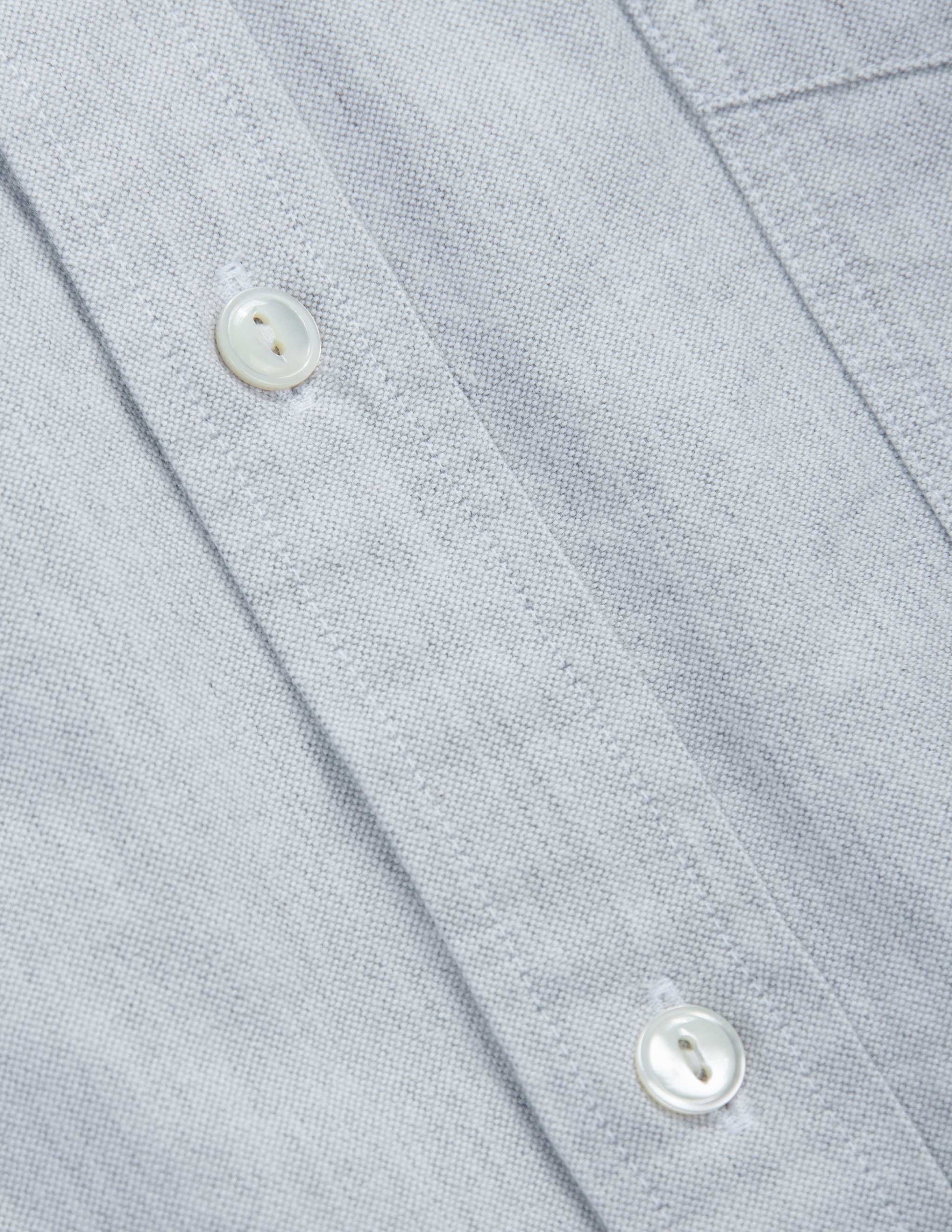 Shaw Selvedge Oxford Button Down in Heather Grey