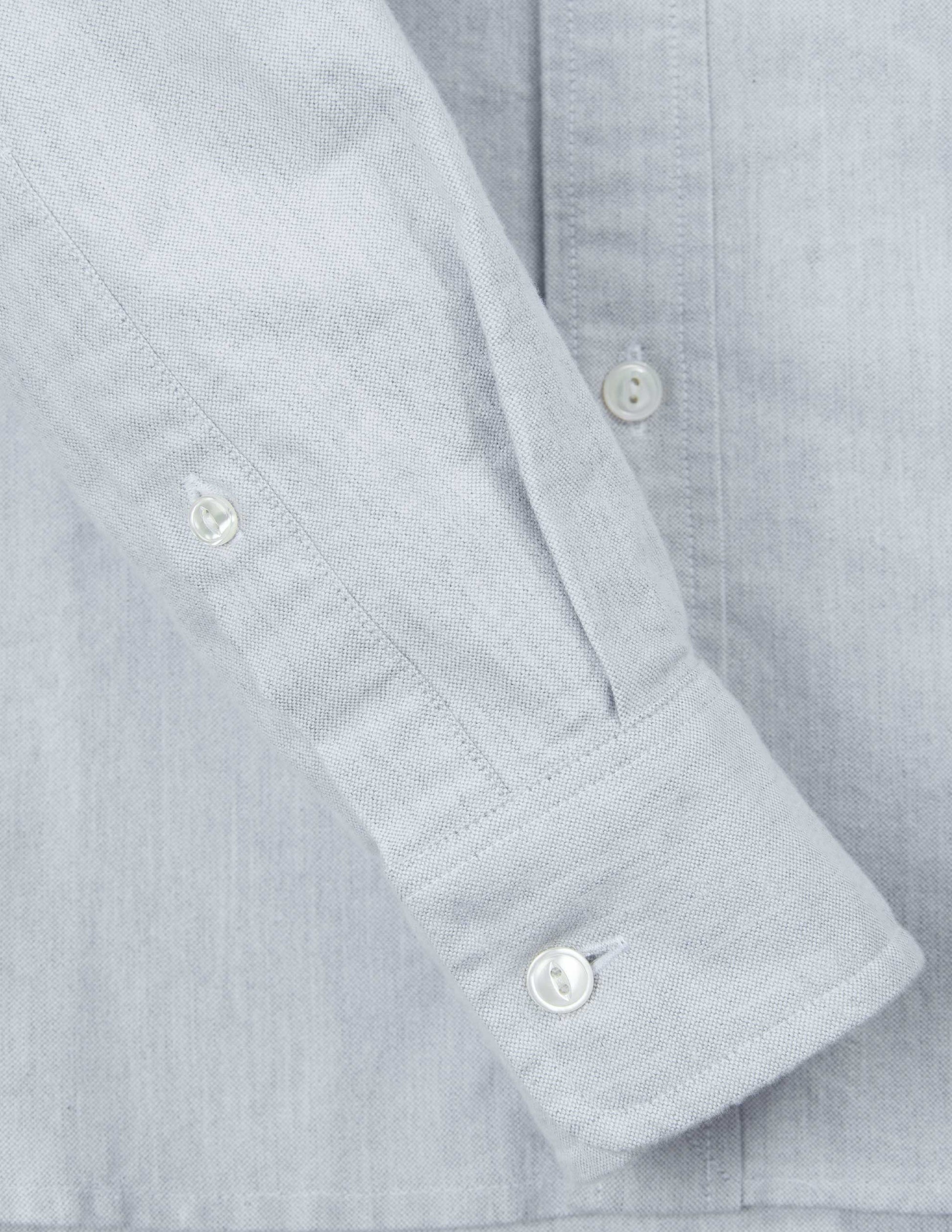 Shaw Selvedge Oxford Button Down in Heather Grey