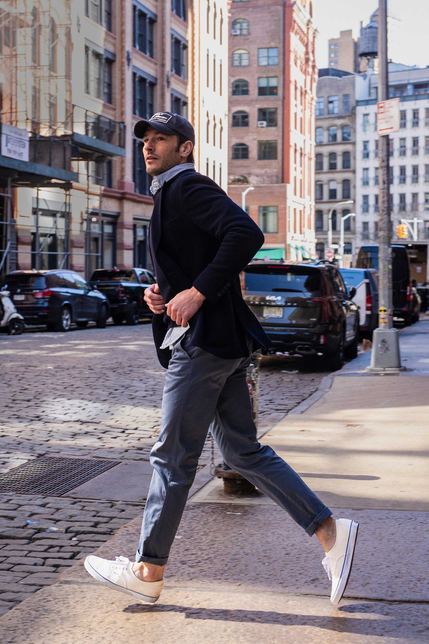 Italian Tour Knit Sport Coat in Navy