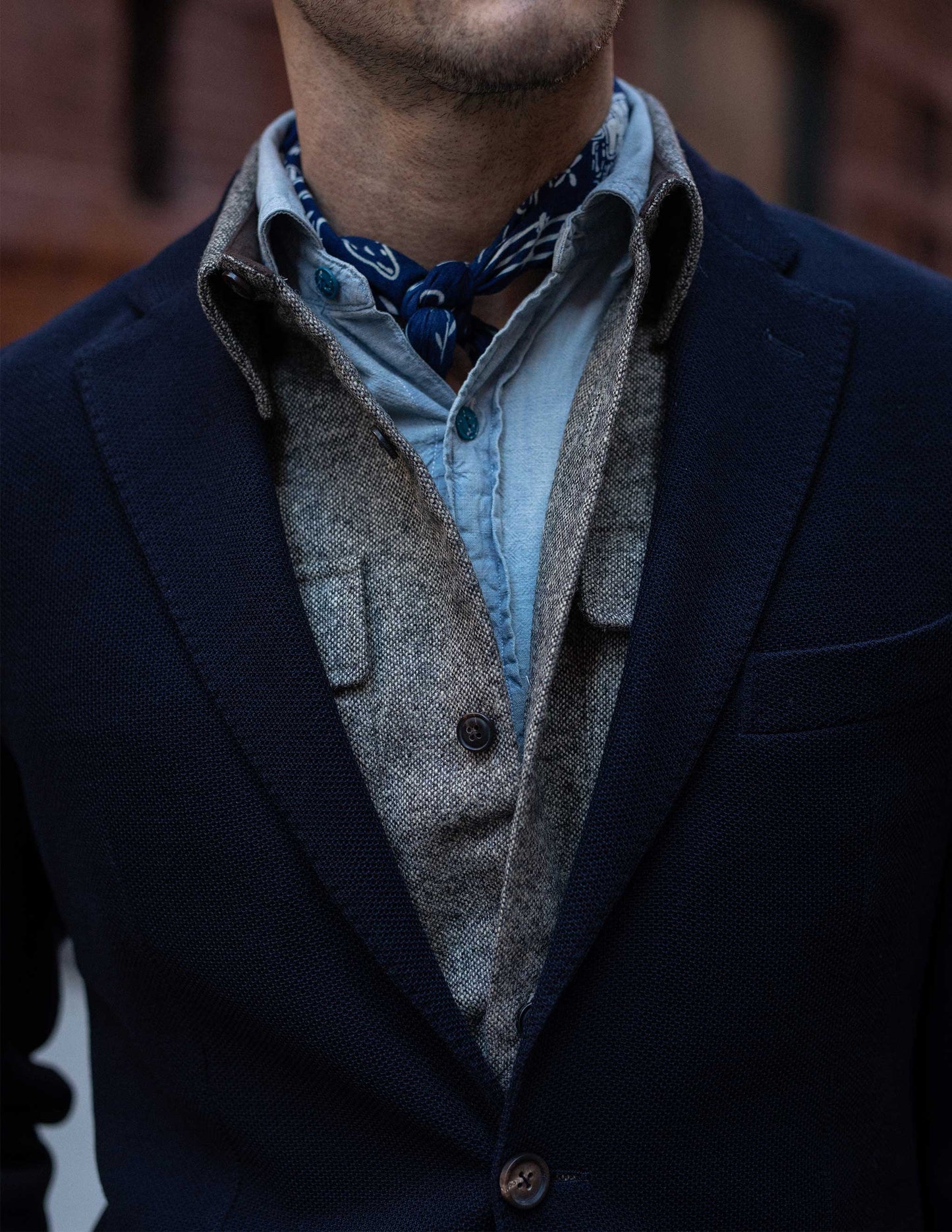 Italian Tour Knit Sport Coat in Navy