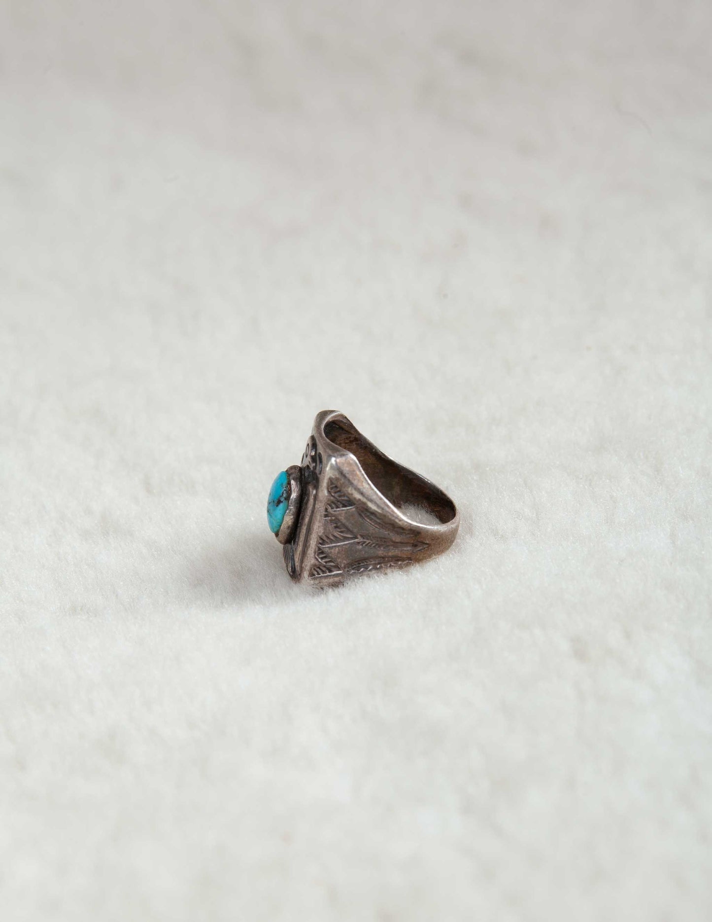 Vintage Bell Trading Post Thunderbird Ring – Turquoise & Sterling (Size 8.5)