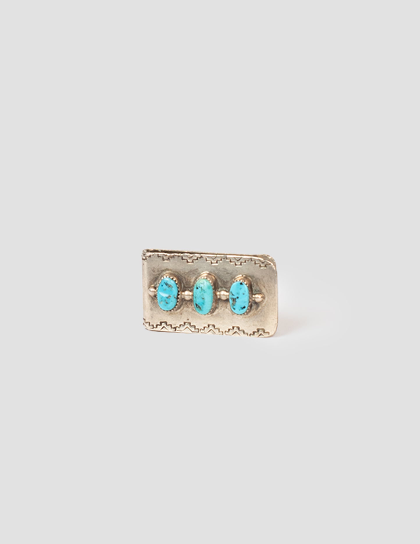 Turquoise and Silver Money Clip