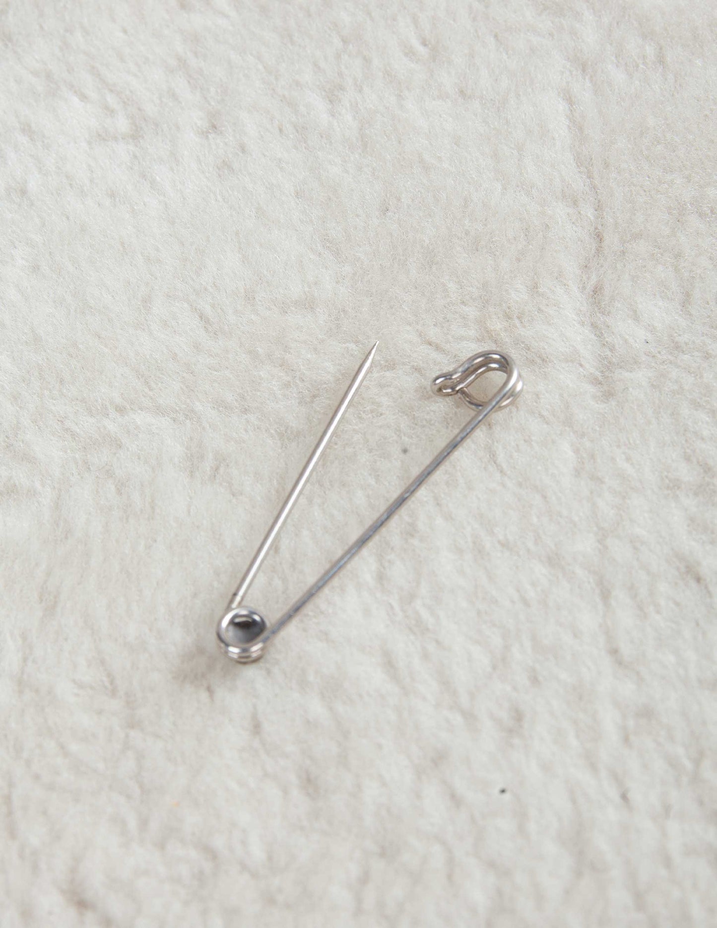 Turquoise-Set Sterling Safety Pin