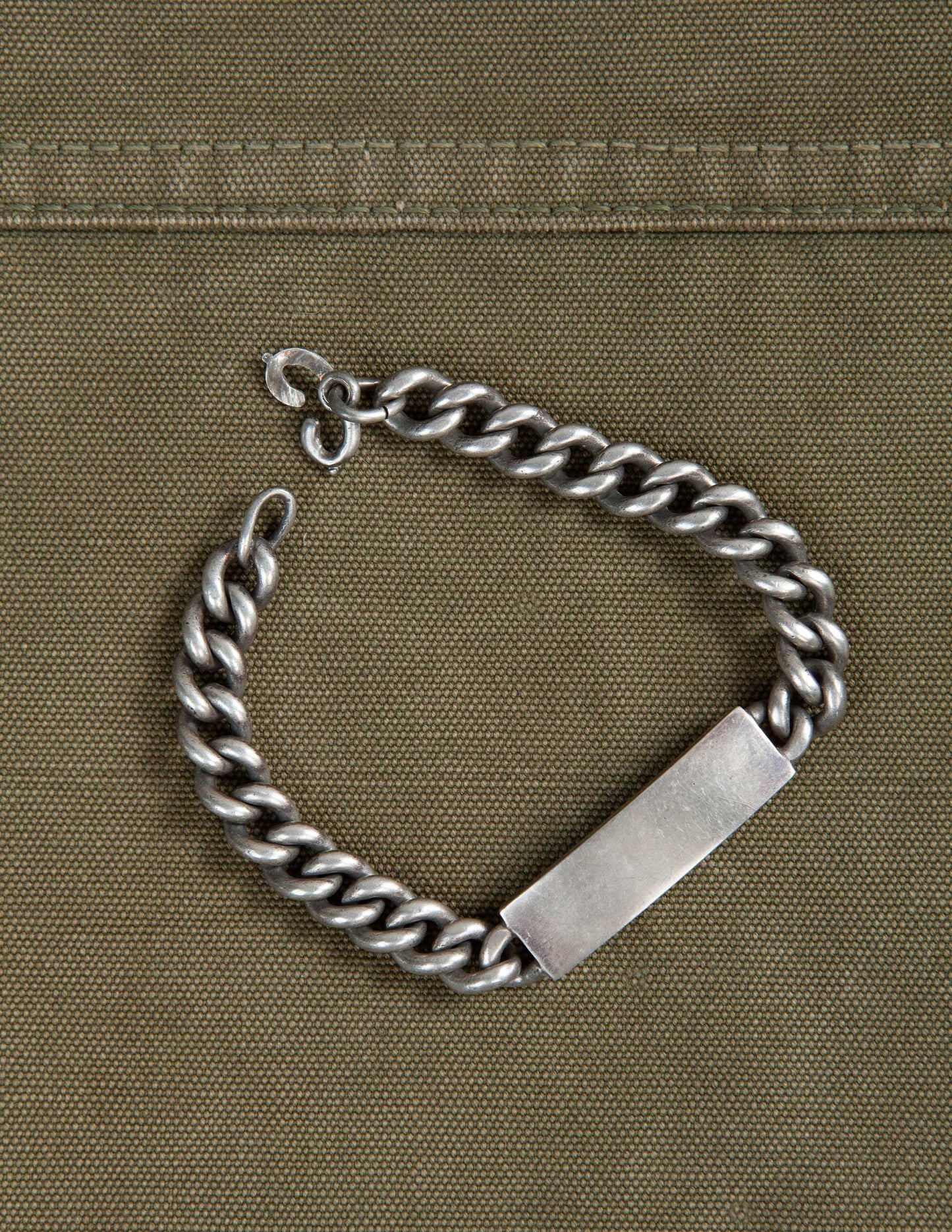 Vintage Sterling Silver Military ID Bracelet