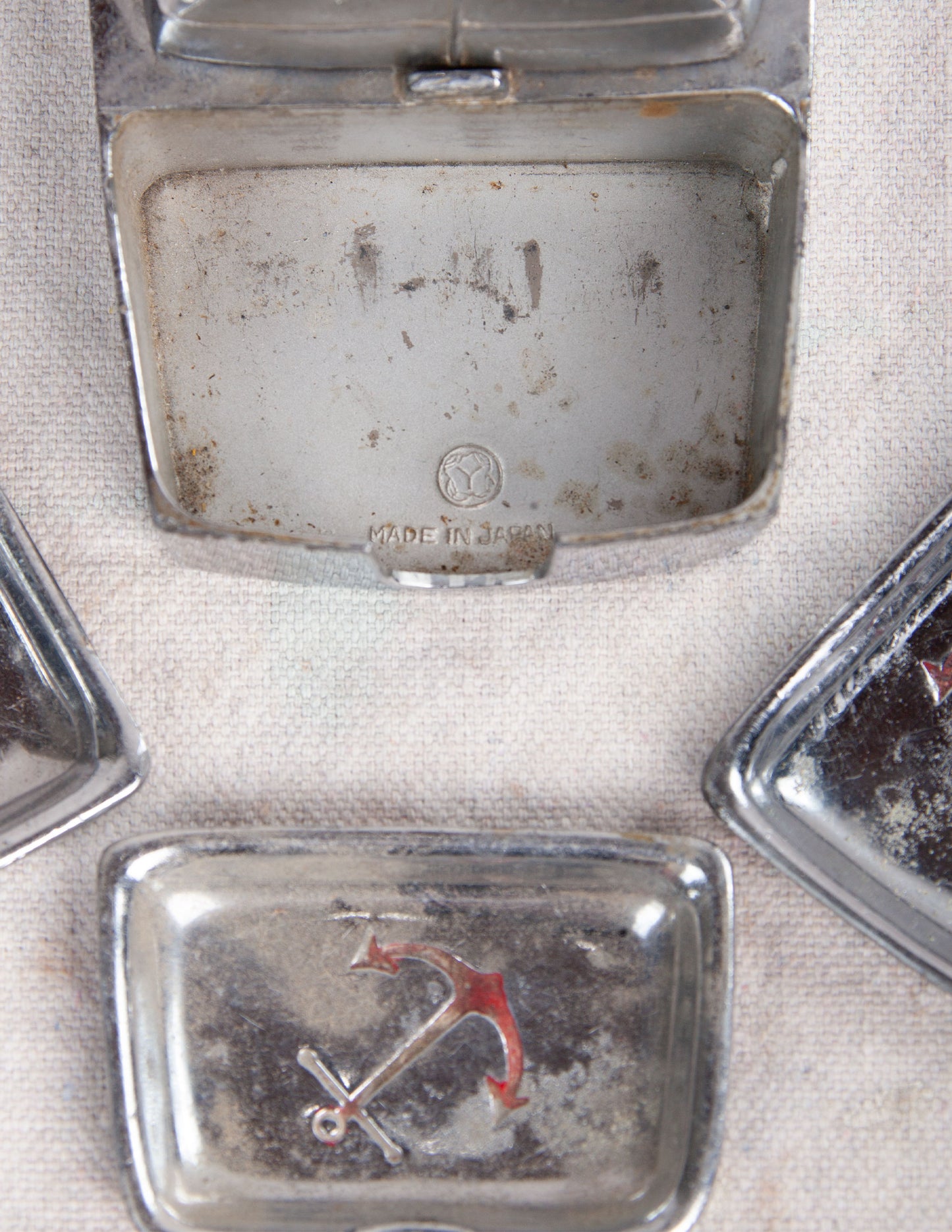 Mid-Century Japanese Chrome Bar Set – Yacht with Anchor Trays