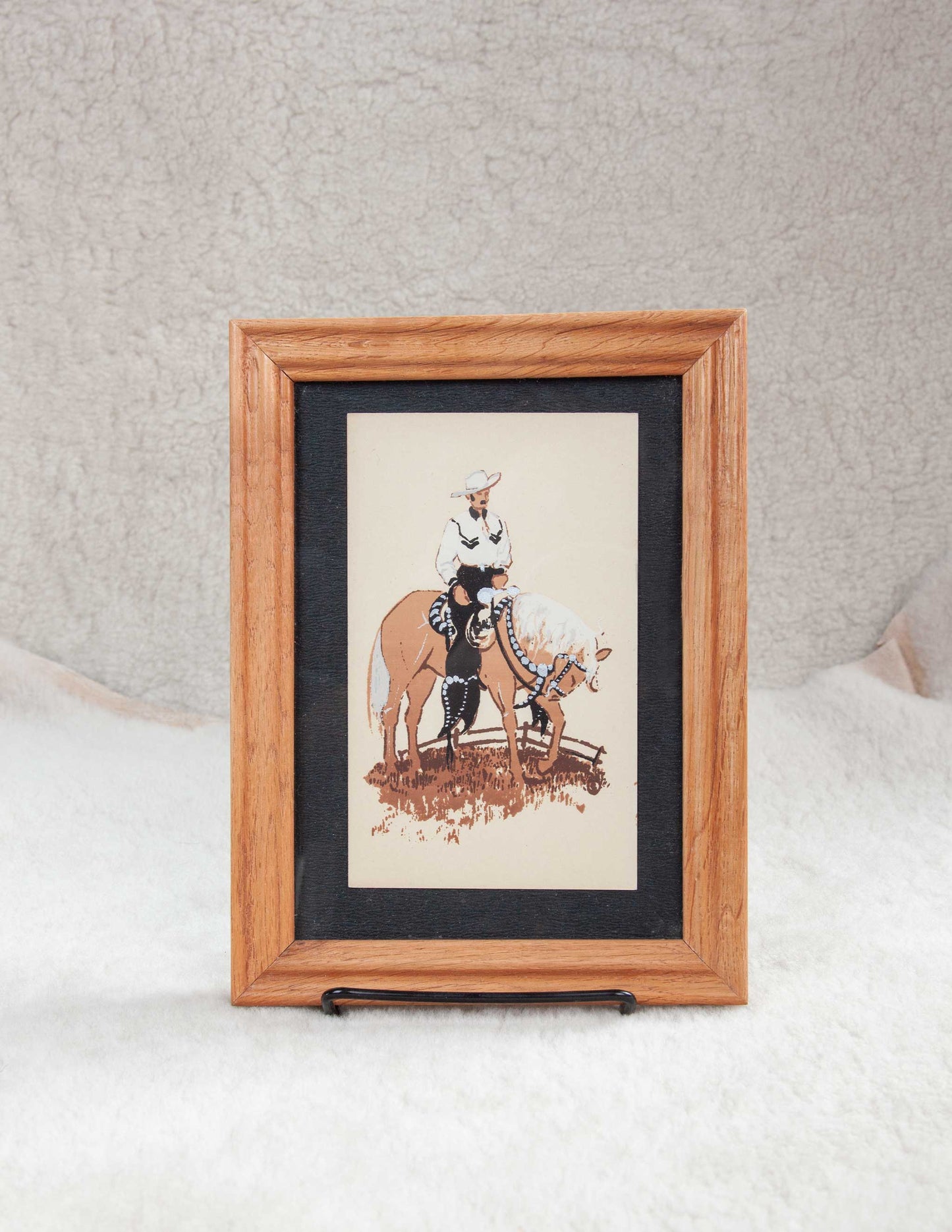 Framed Vintage Rodeo Postcard