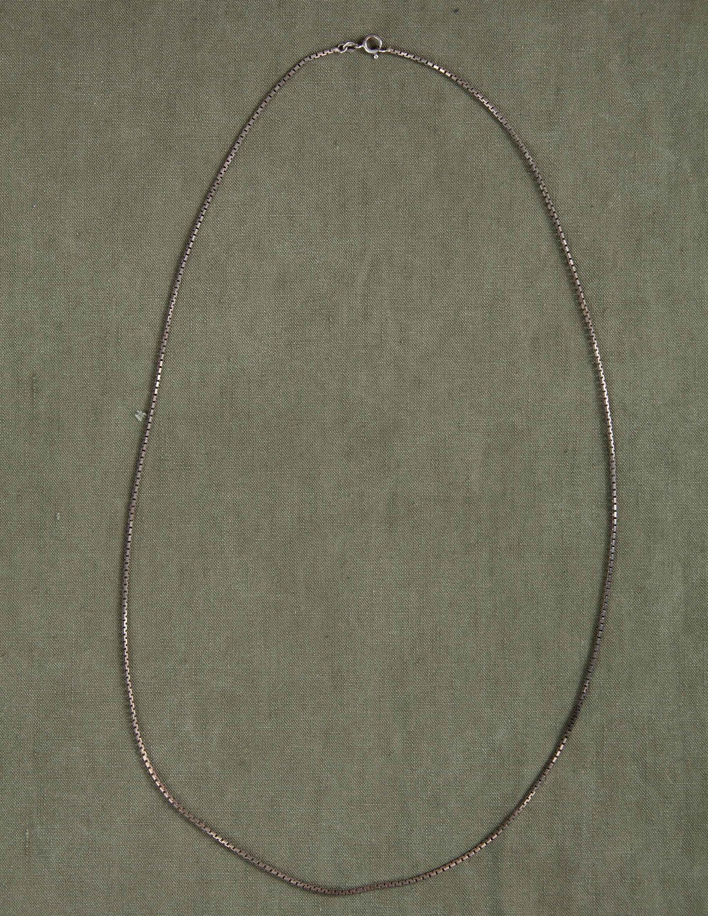 Vintage Sterling Silver Box Chain
