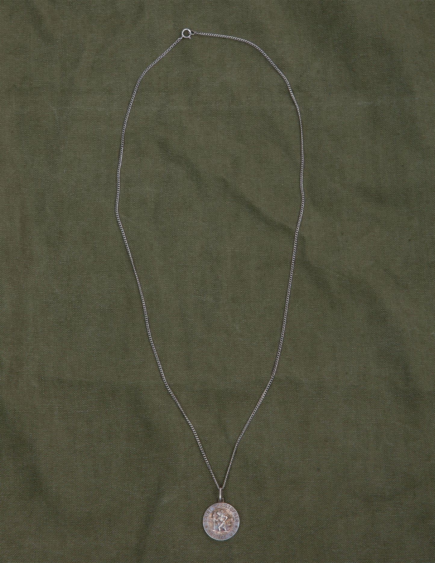 Vintage Saint Christopher Pendant Necklace