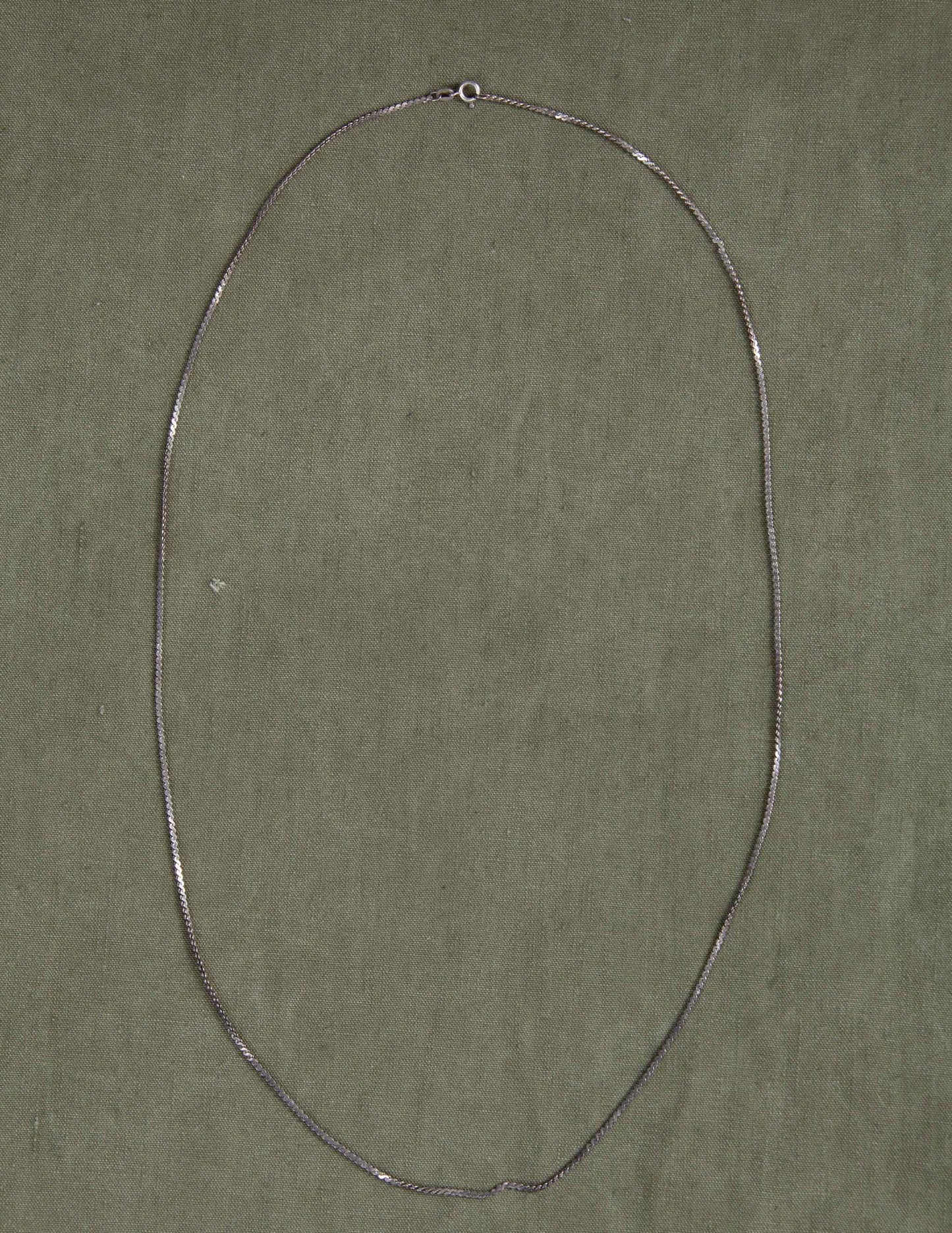 Vintage Italian Sterling Box Chain Necklace