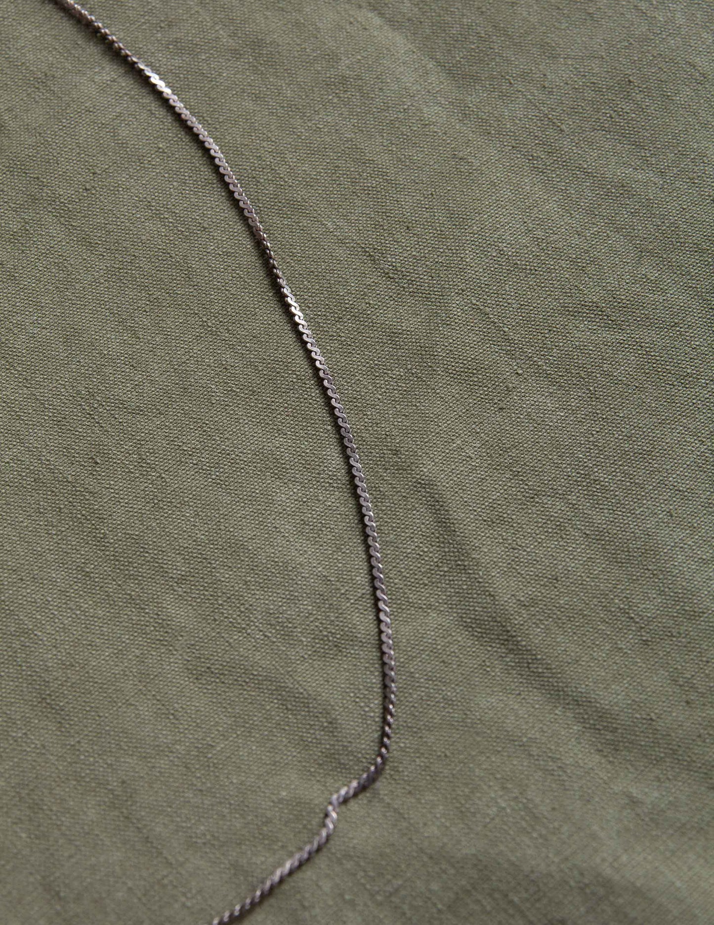 Vintage Italian Sterling Box Chain Necklace
