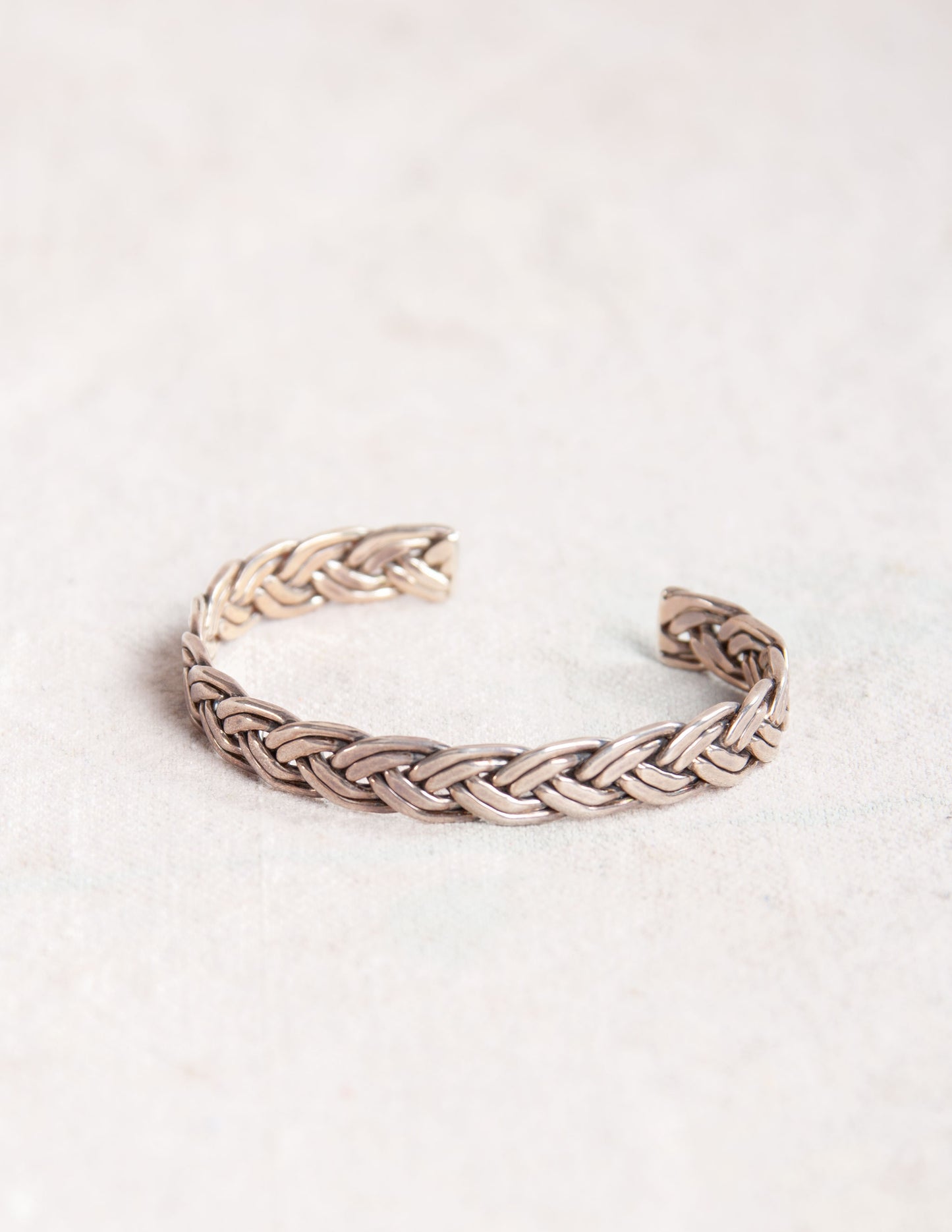 Vintage Braided Sterling Silver Cuff