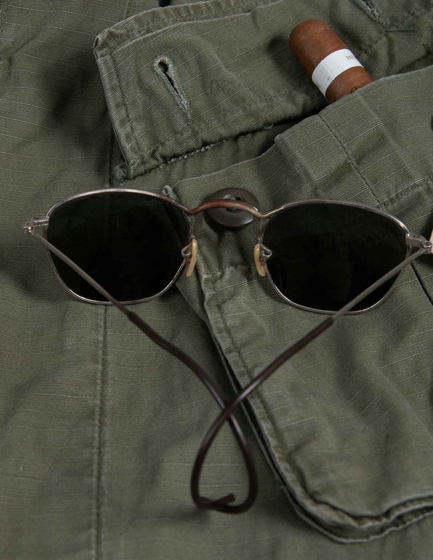Vintage U.S. Military Issue G-15 Sunglasses with Cable Temples