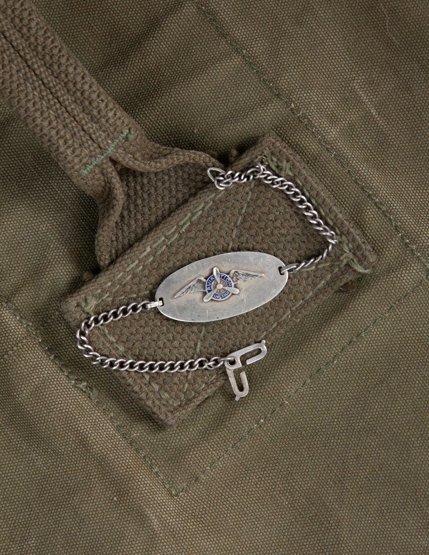 Vintage WWII Era National Pilots Association Sterling ID Bracelet