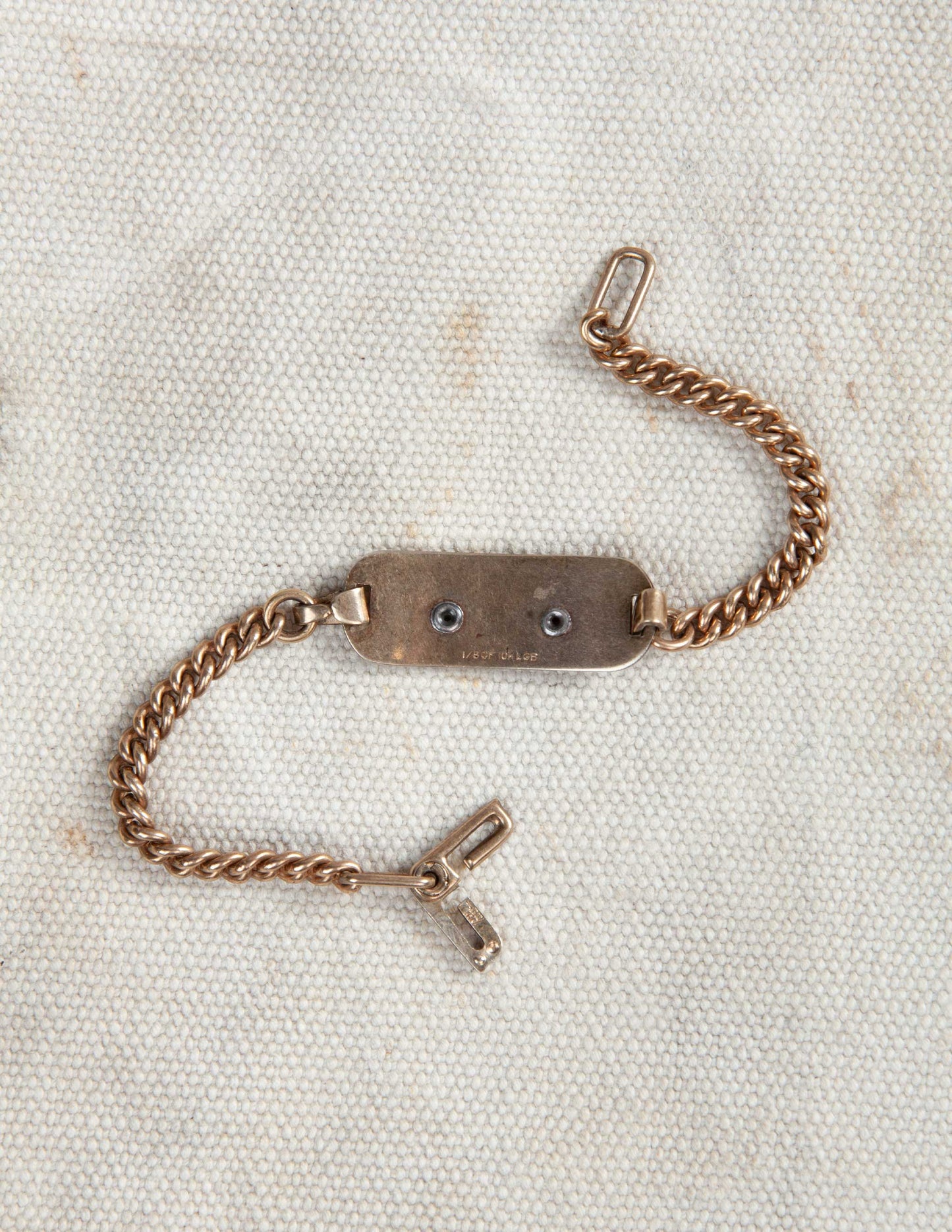 WWII U.S. Army Air Corps Gold-Filled ID Bracelet with Pilot Wings Emblem