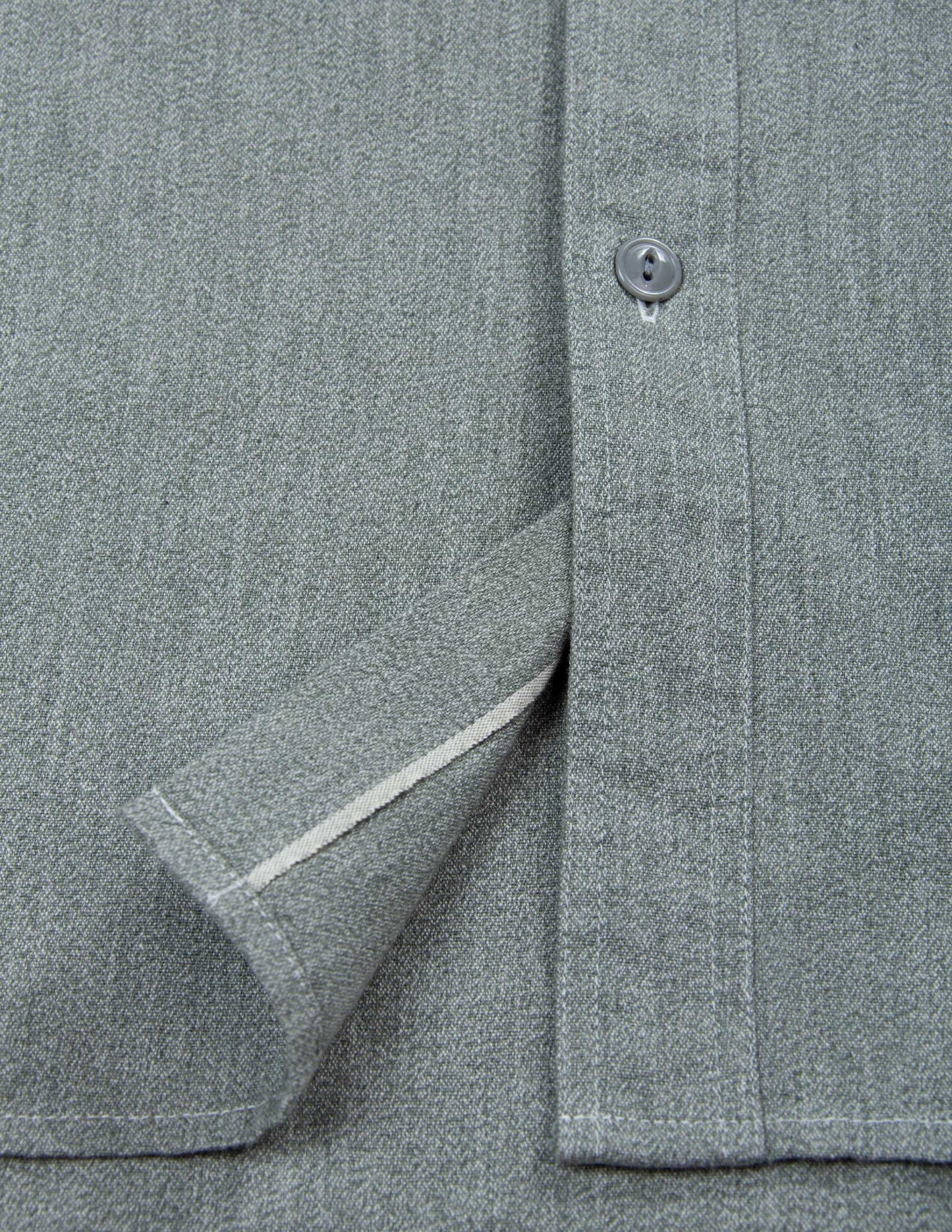 Weston Marled Selvedge Chambray Workshirt in Sage Green