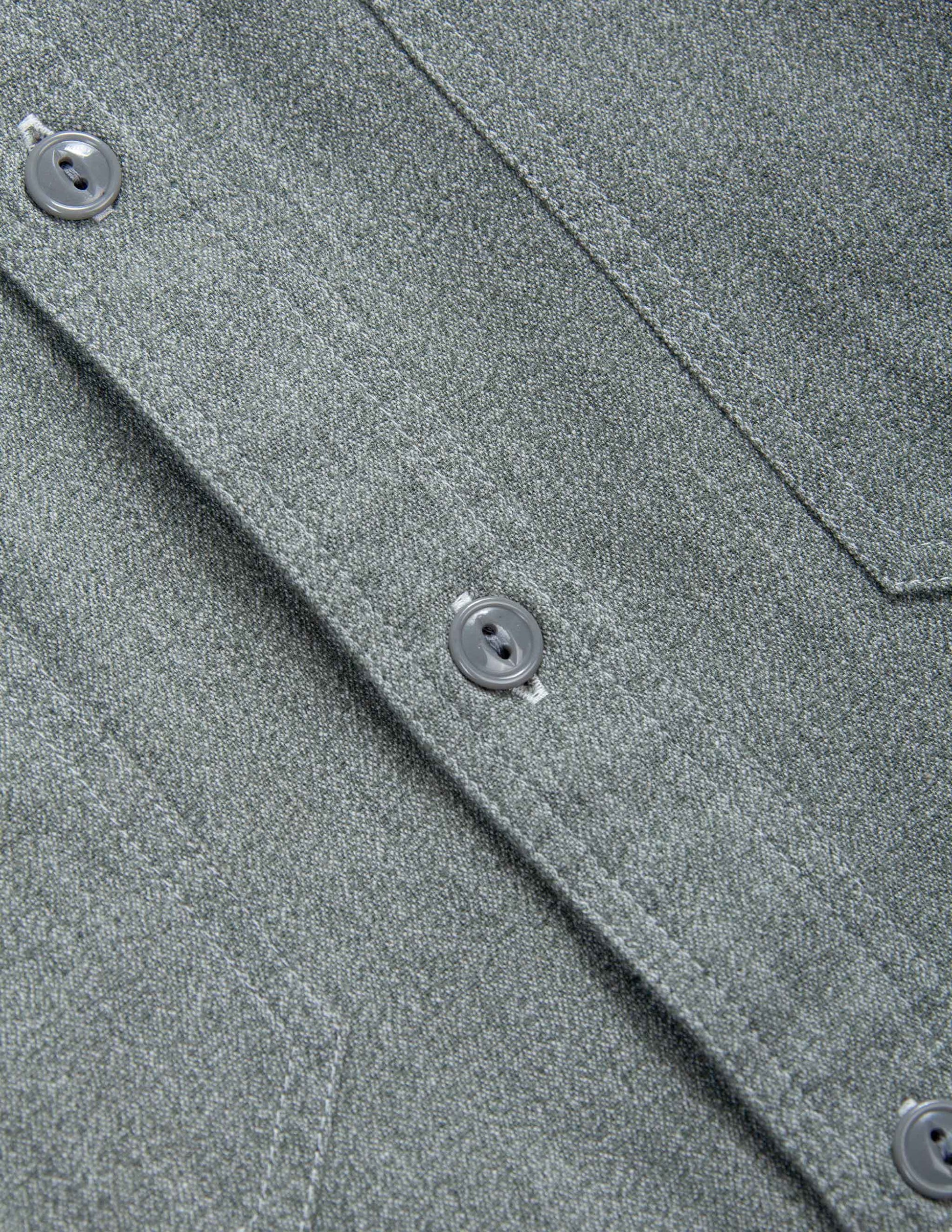 Weston Marled Selvedge Chambray Workshirt in Sage Green