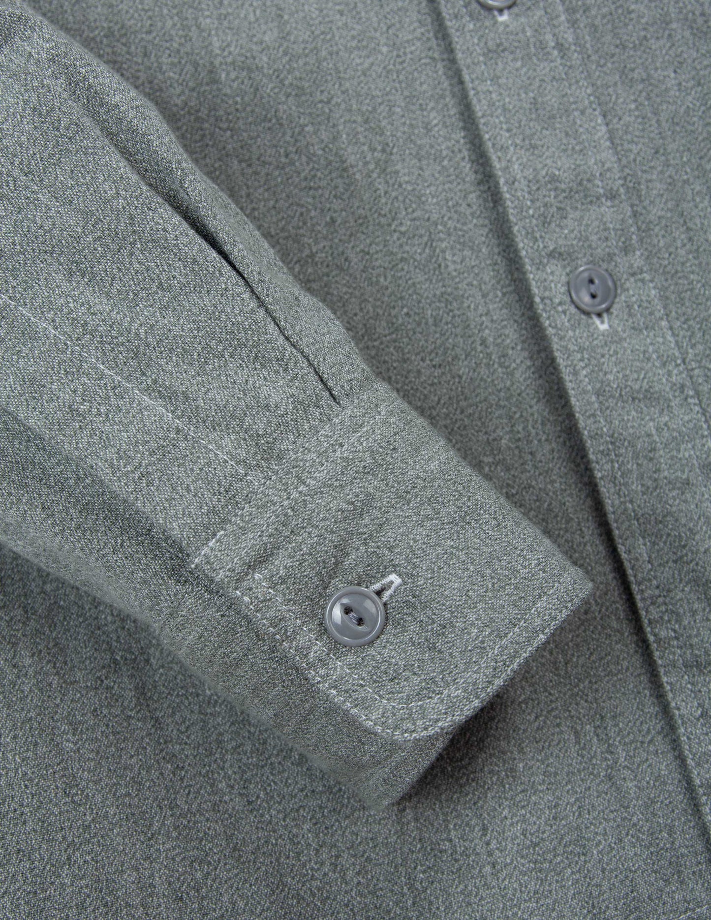 Weston Marled Selvedge Chambray Workshirt in Sage Green