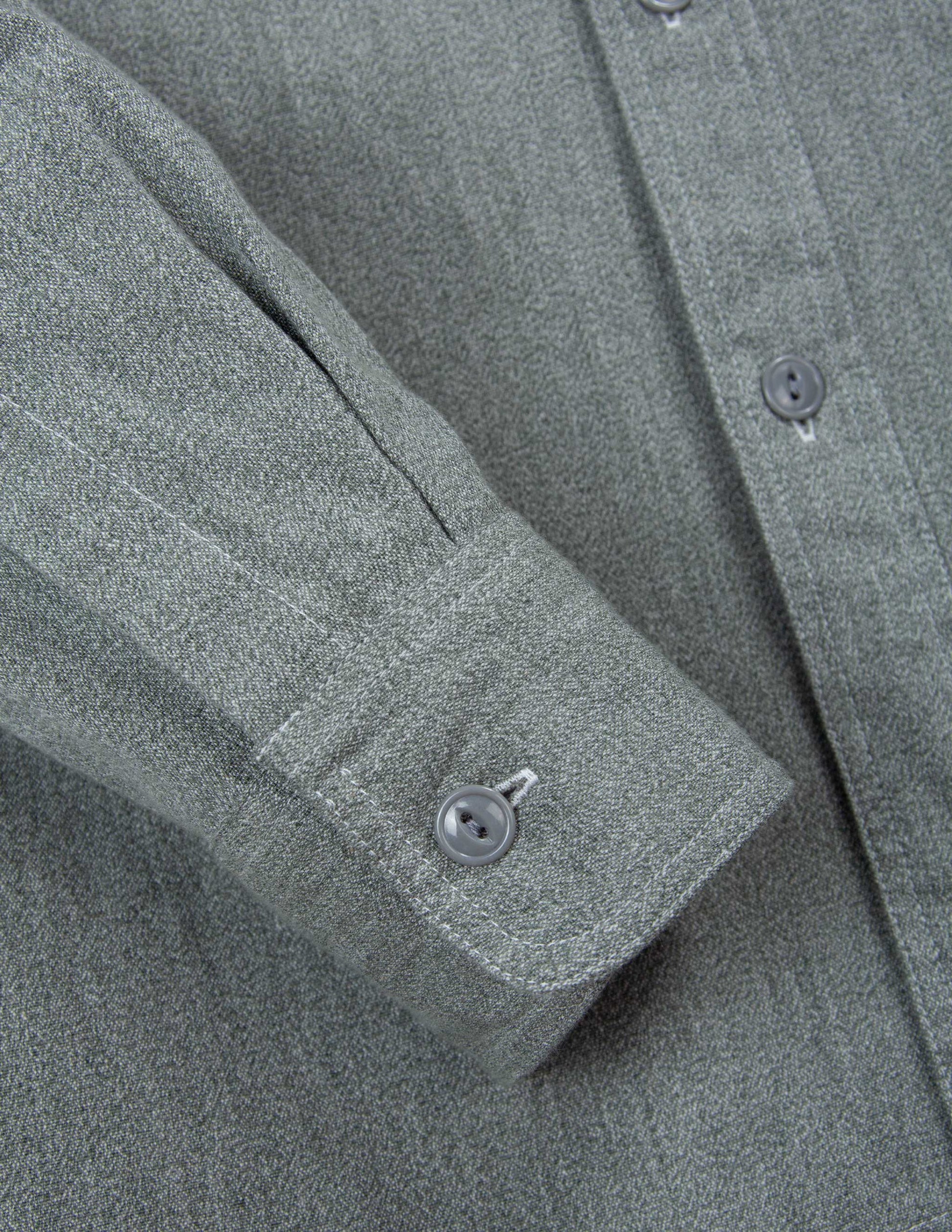 Weston Marled Selvedge Chambray Workshirt in Sage Green