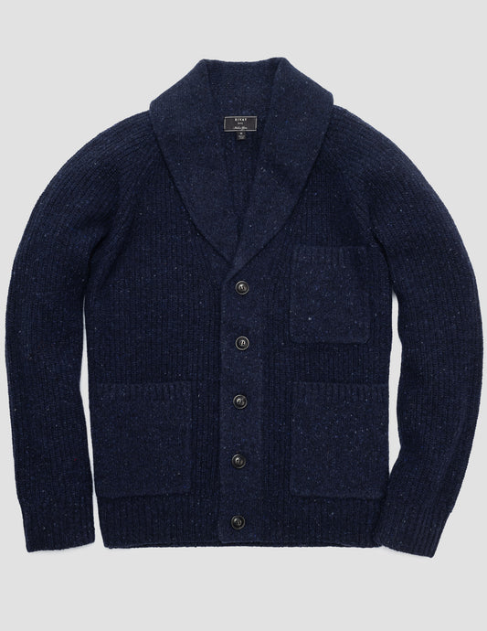 Rivay Winslow Donegal Shawl Cardigan in Navy