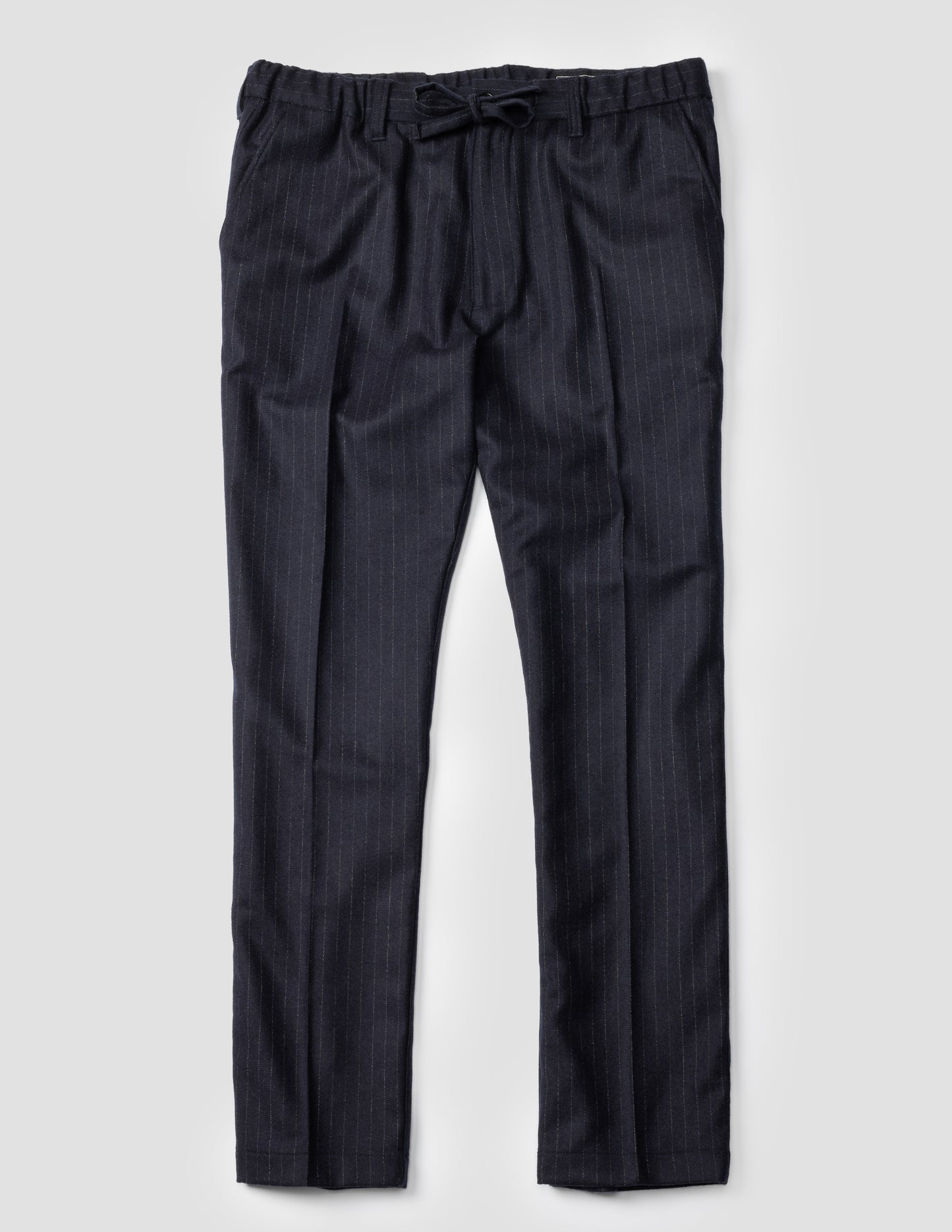 Rivay Chiltern Wool Cashmere Trouser in Navy Chalkstripe