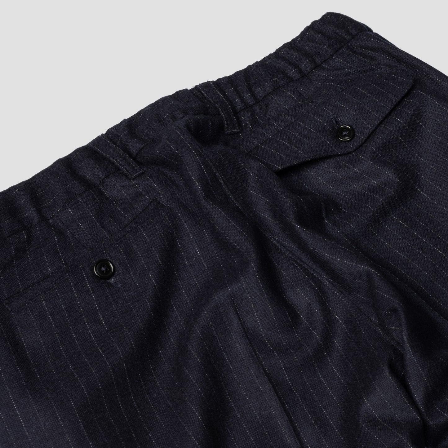 Rivay Chiltern Wool Cashmere Trouser in Navy Chalkstripe