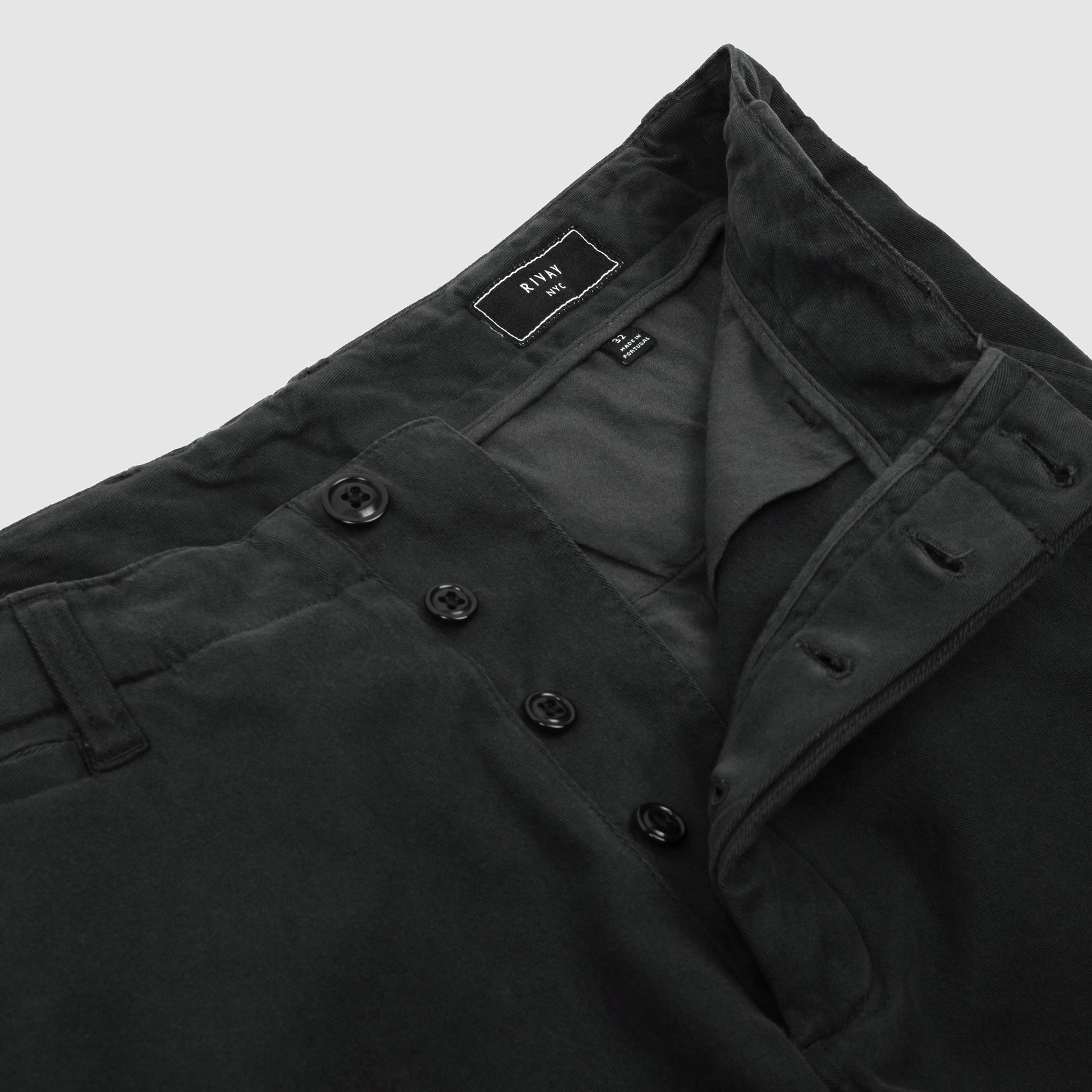 Rivay Series Chino in Washed Black