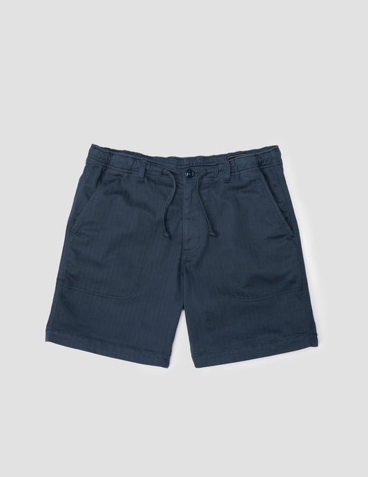 Rivay Skiff Mens Garment Dyed Short in Tarpon Blue