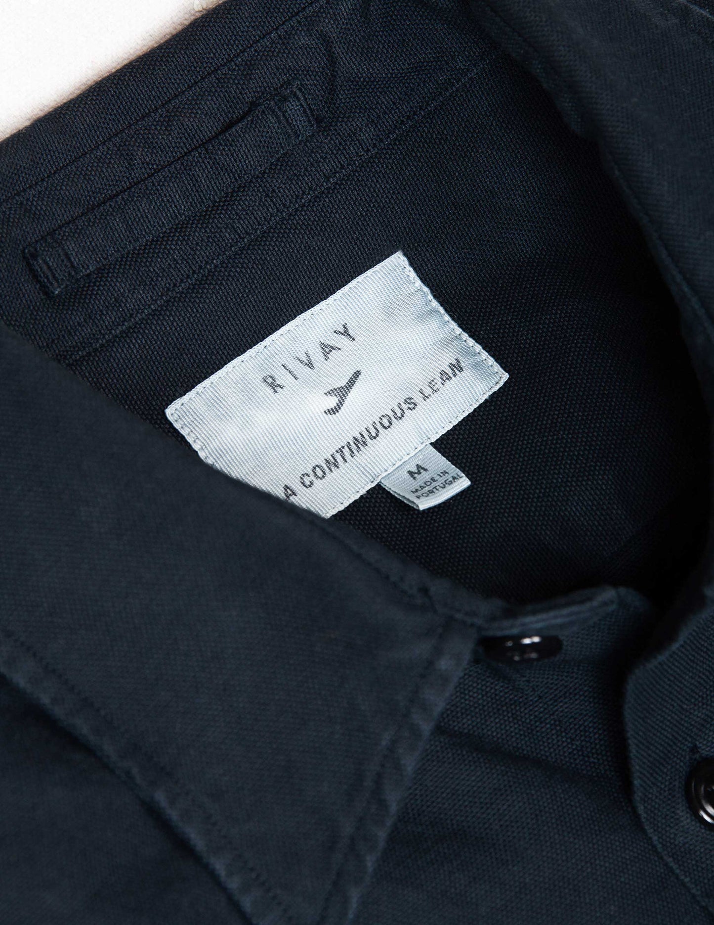 Rivay & A Continuous Lean Canvas Shirt Jacket in Navy