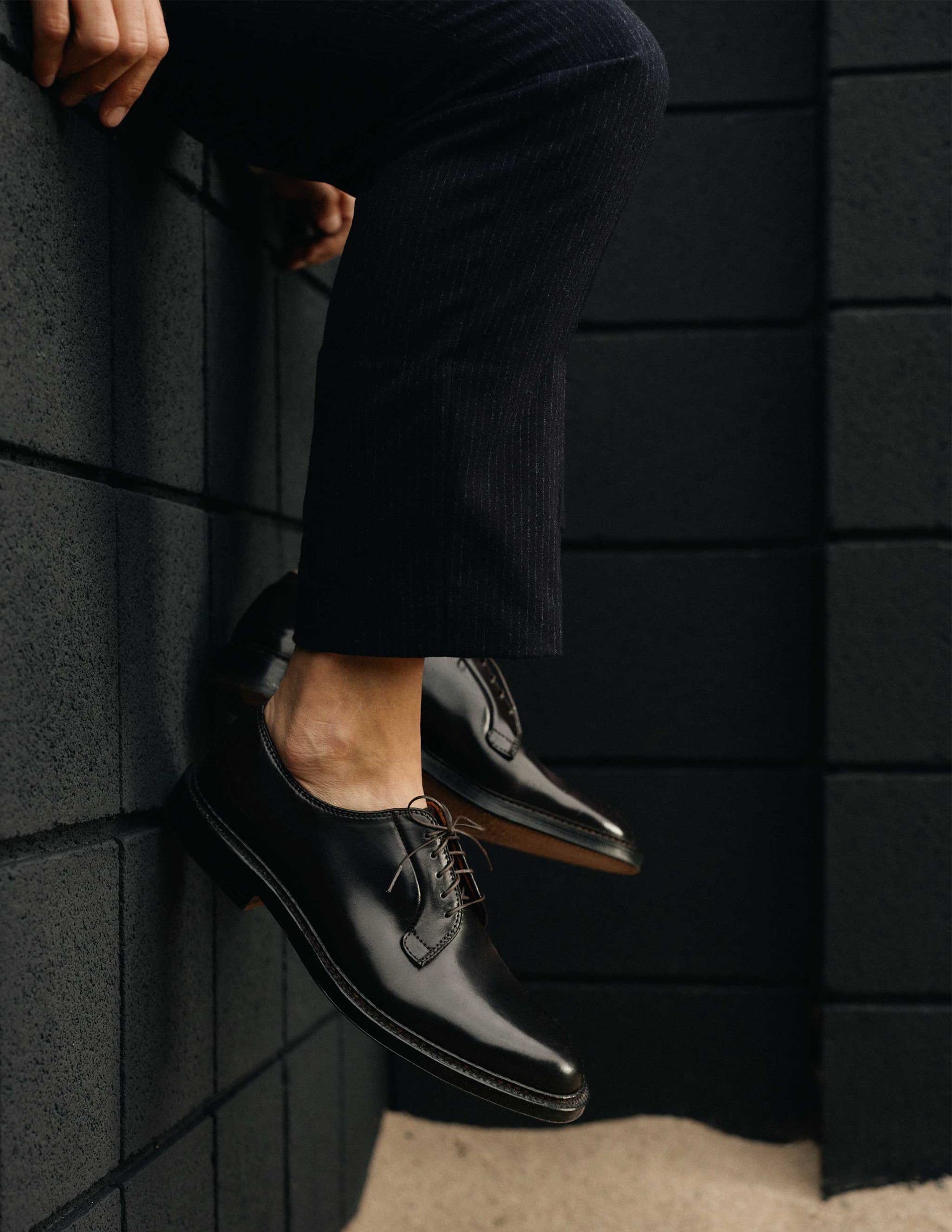Alden Plain Toe Blucher 990 in Shell Cordovan