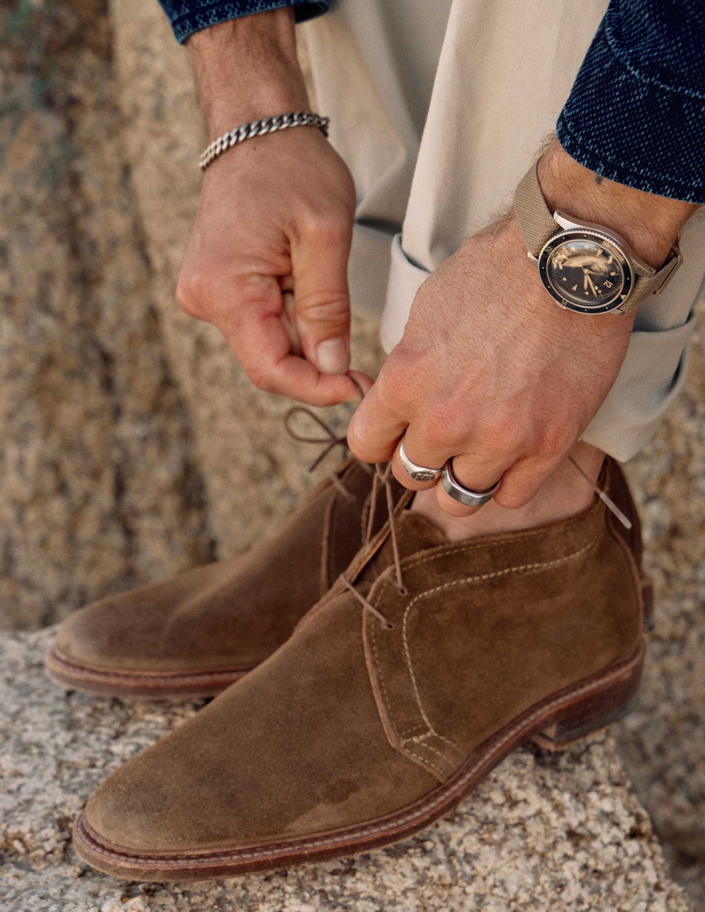 Alden Chukka 1493 in Snuff Suede