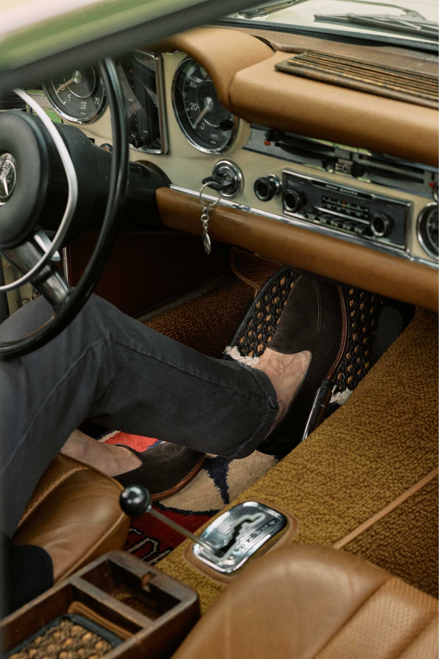 Alden x Rivay Roma Loafer in Chocolate Suede