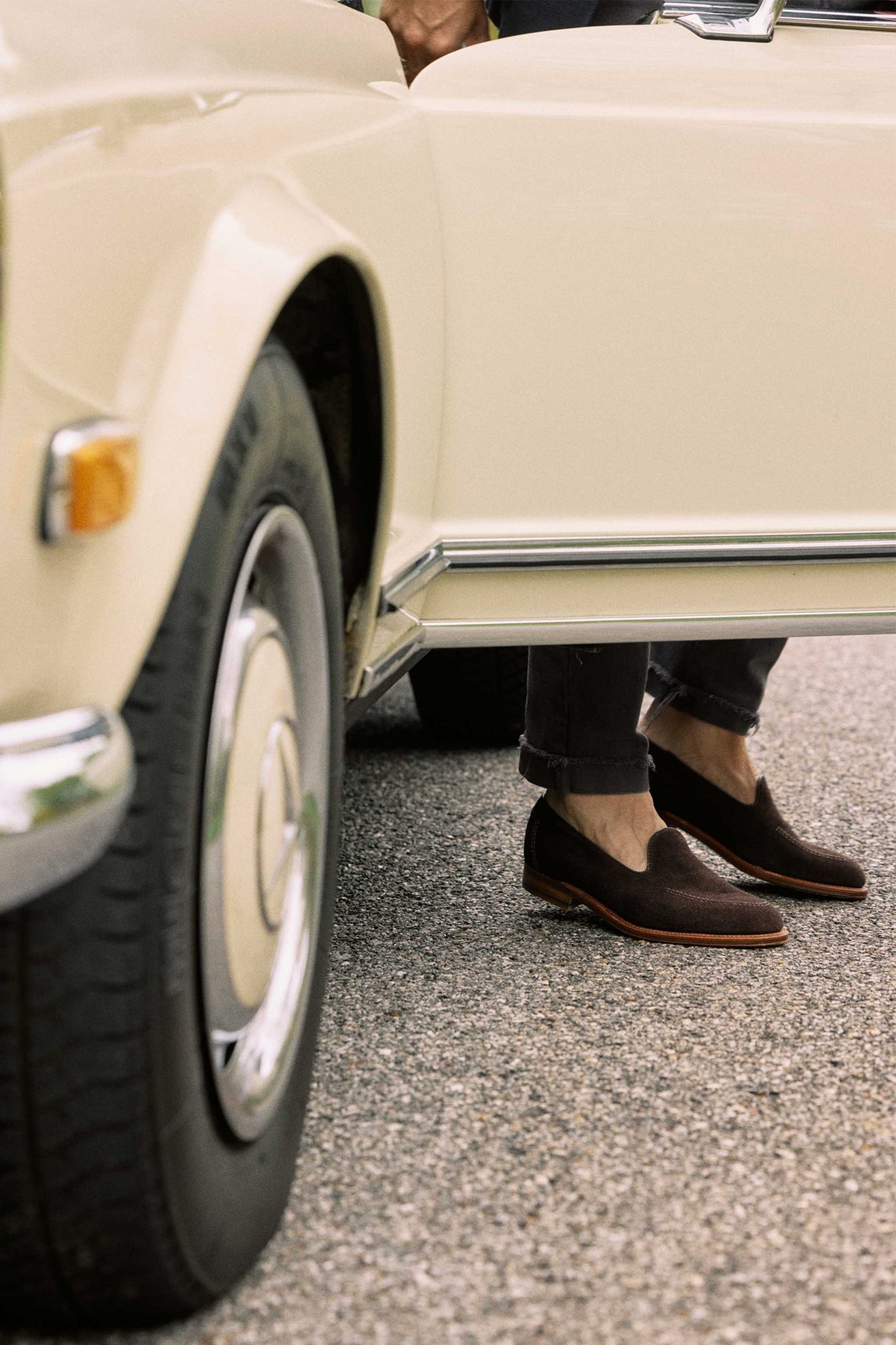 Alden x Rivay Roma Loafer in Chocolate Suede