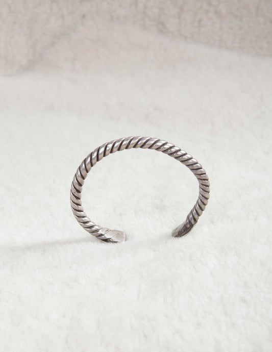 Vintage Sterling Silver Twisted Rope Cuff
