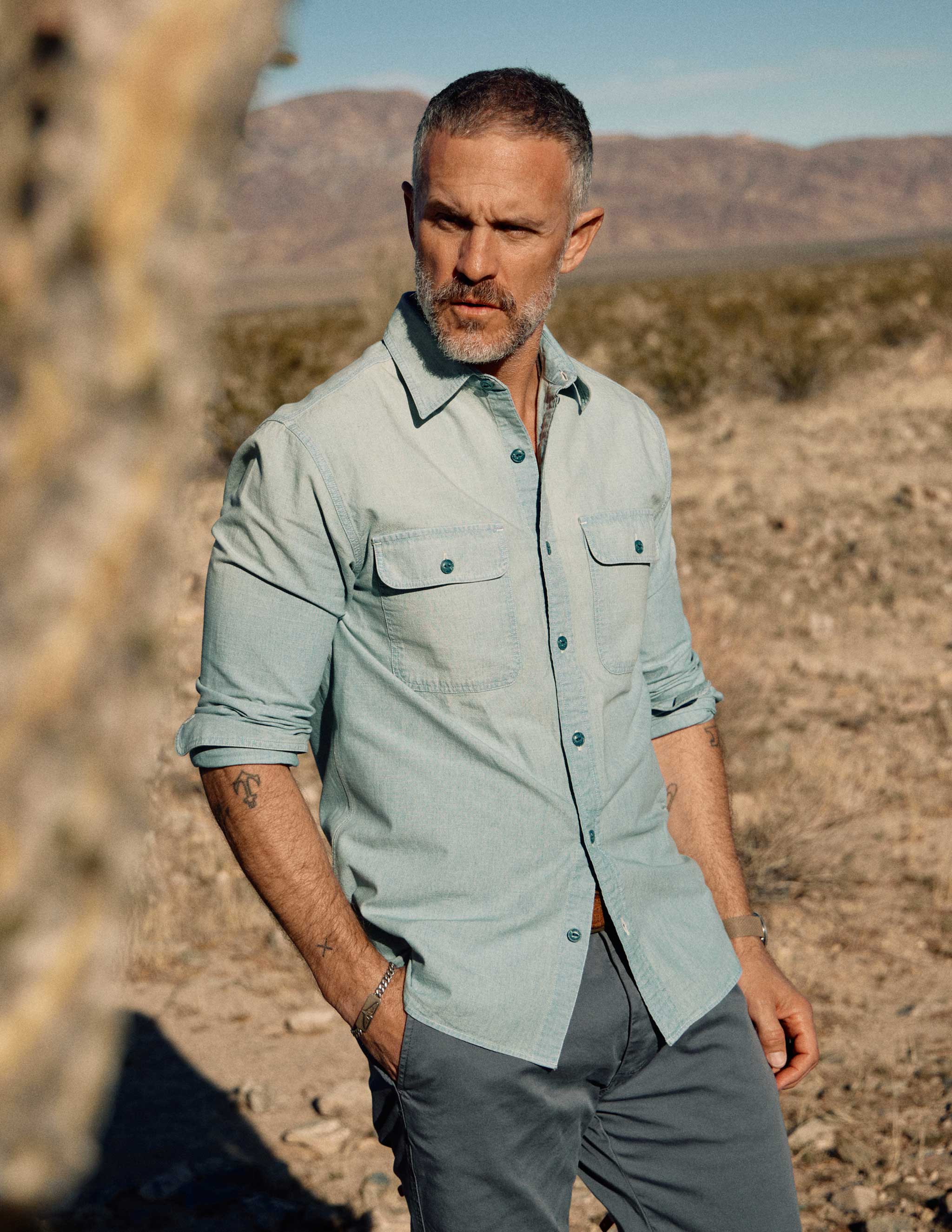 Albers Indigo Chambray Workshirt – RIVAY